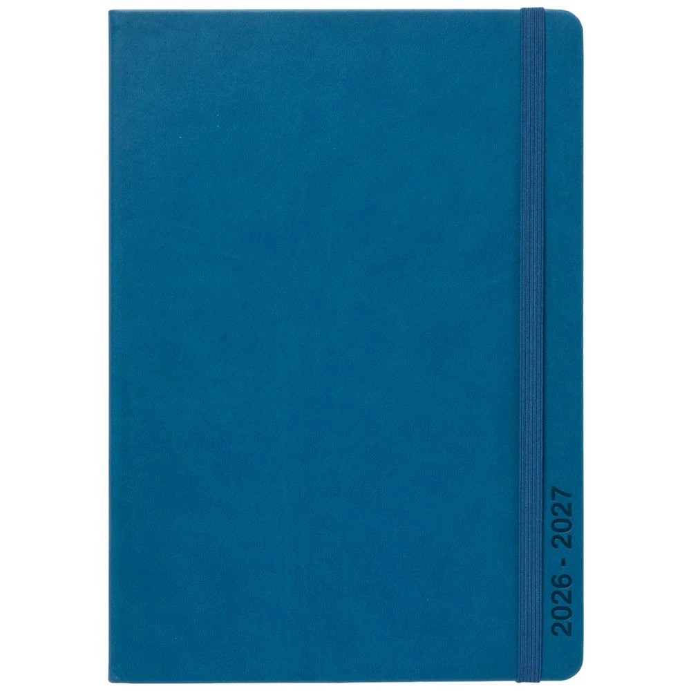 2 J.Burrows A4 Week to View PU FY26/27 Diary Blue, 2 of 6