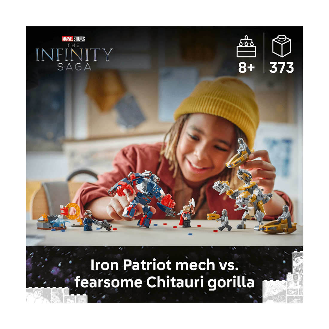 3 LEGO Marvel Super Heroes Avengers: Endgame Thor vs. Chitauri 76322, 3 of 10