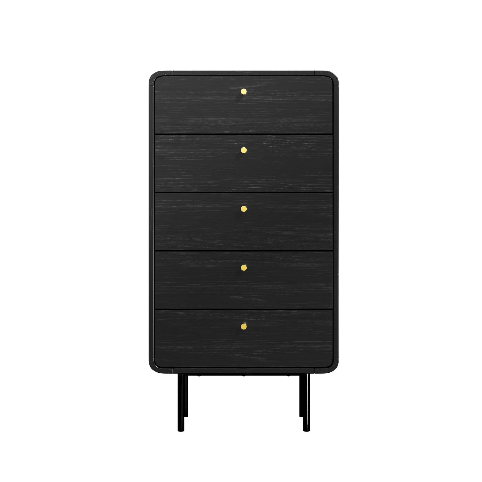 7 Oikiture 5 Chest Of Drawers Tallboy Storage Cabinet Dresser
 - Black, 7 of 10
