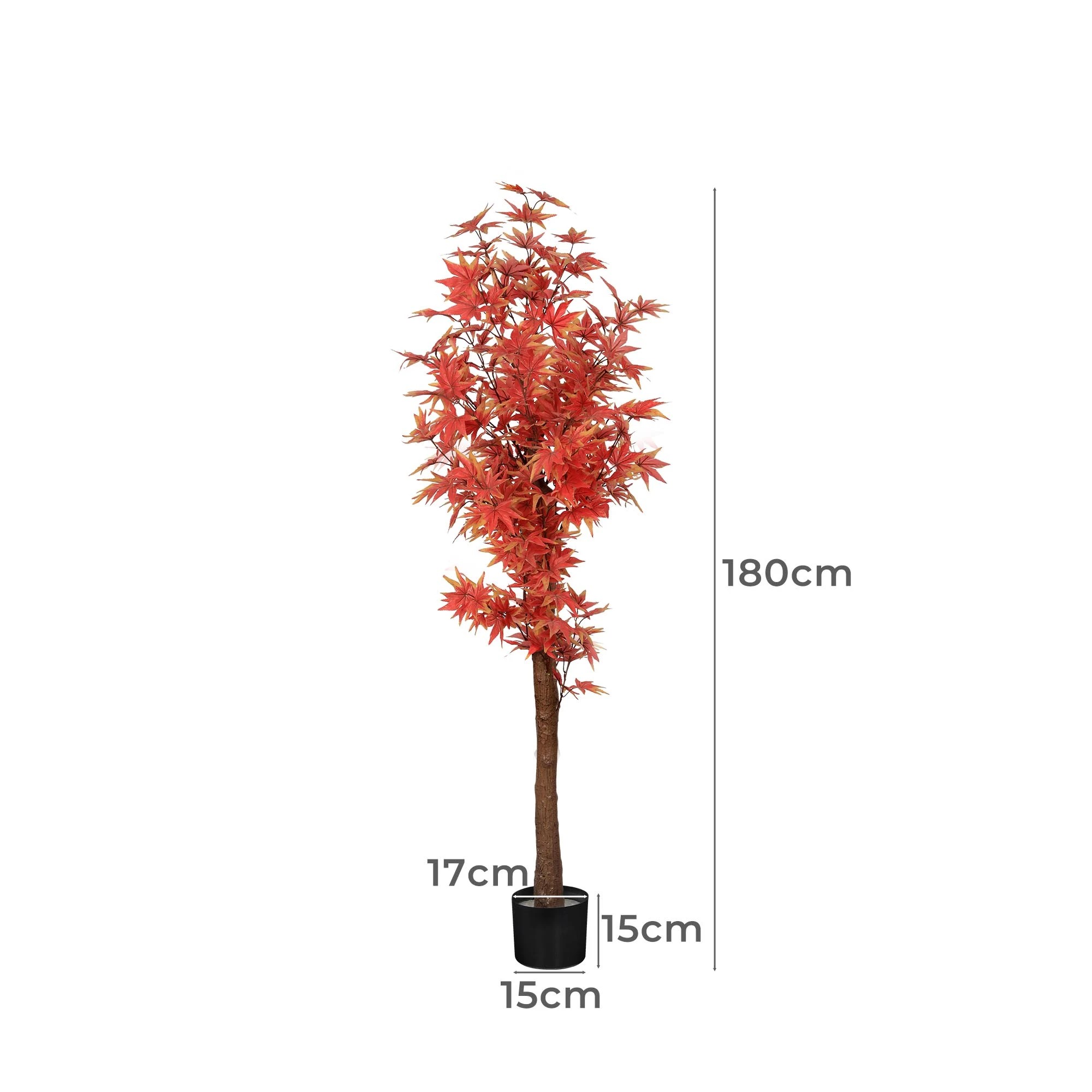 3 Lambu 180cm Maple Tree In Plastic Pot Artificial Plant, 3 of 7