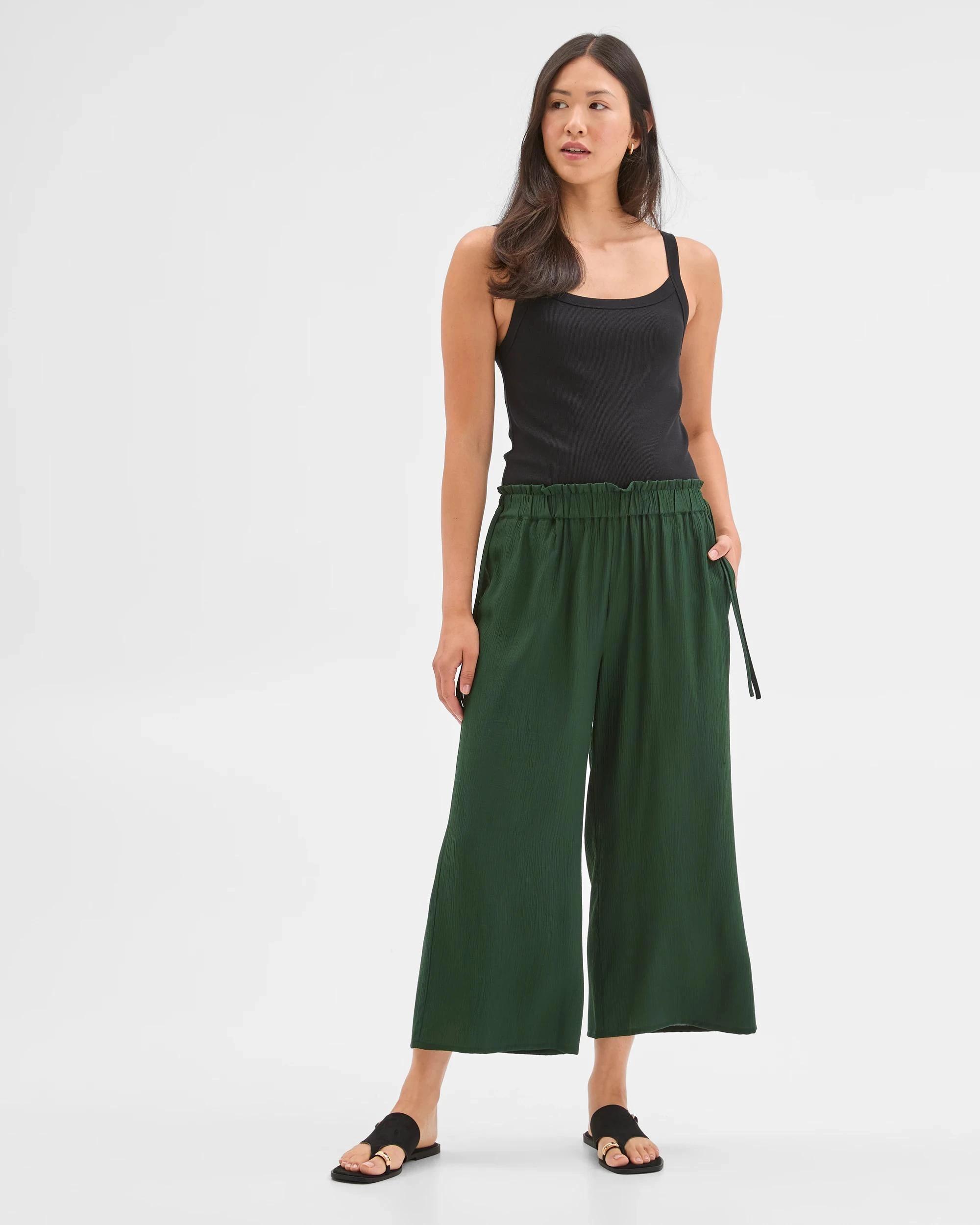 6 Target Woman Resort Harem Frill Wide Leg Crop Pants KOMBU, 6 of 7