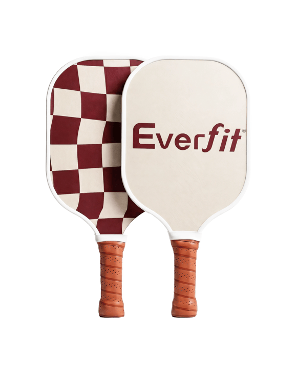 Everfit Pickleball Paddle Set Fibreglass Racquet Honeycomb Core With Bag - Burgundy