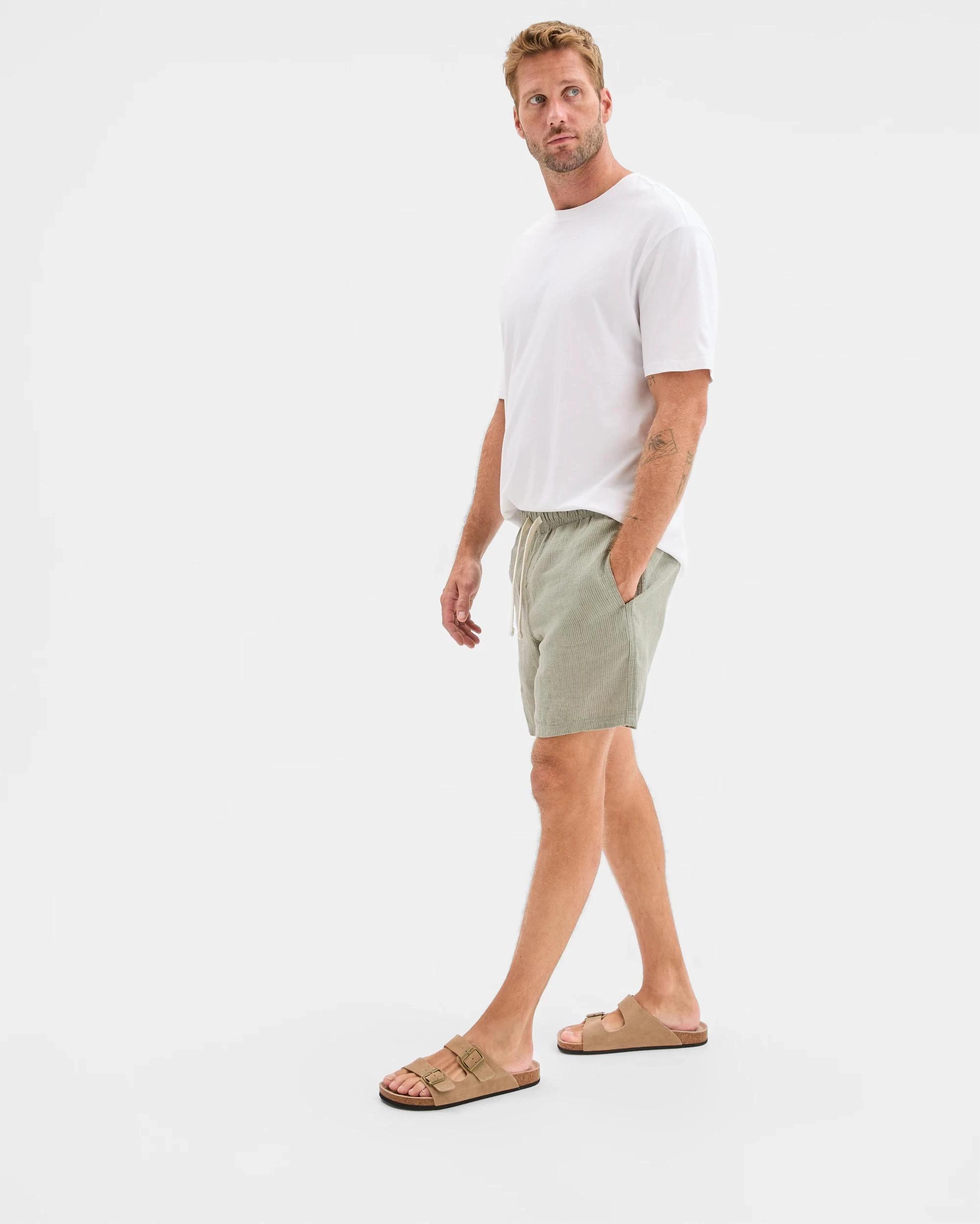 3 Target European Linen Stripe Shorts FOG, 3 of 5