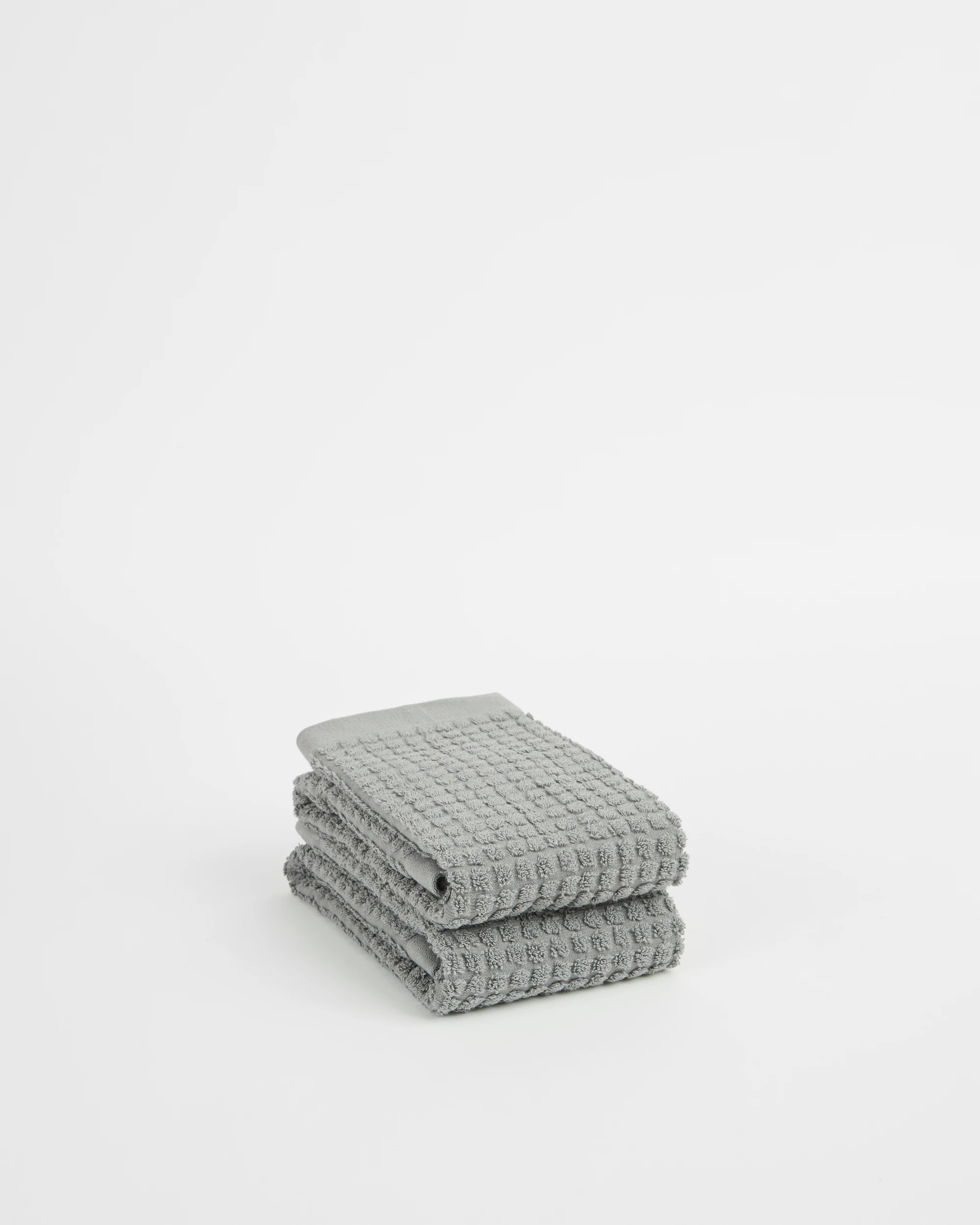 1 Target Cassie Textured Australian Cotton 2 Pack Hand Towel - Grey, 1 of 2