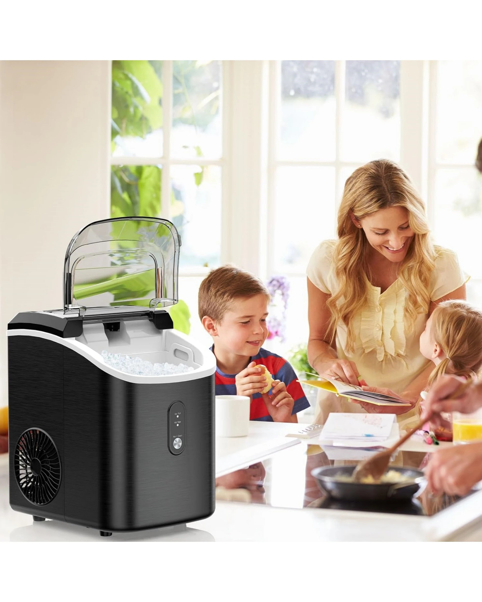 6 Advwin 15kg Nugget Ice Maker Chewable Pellet Ice (Black), 6 of 9