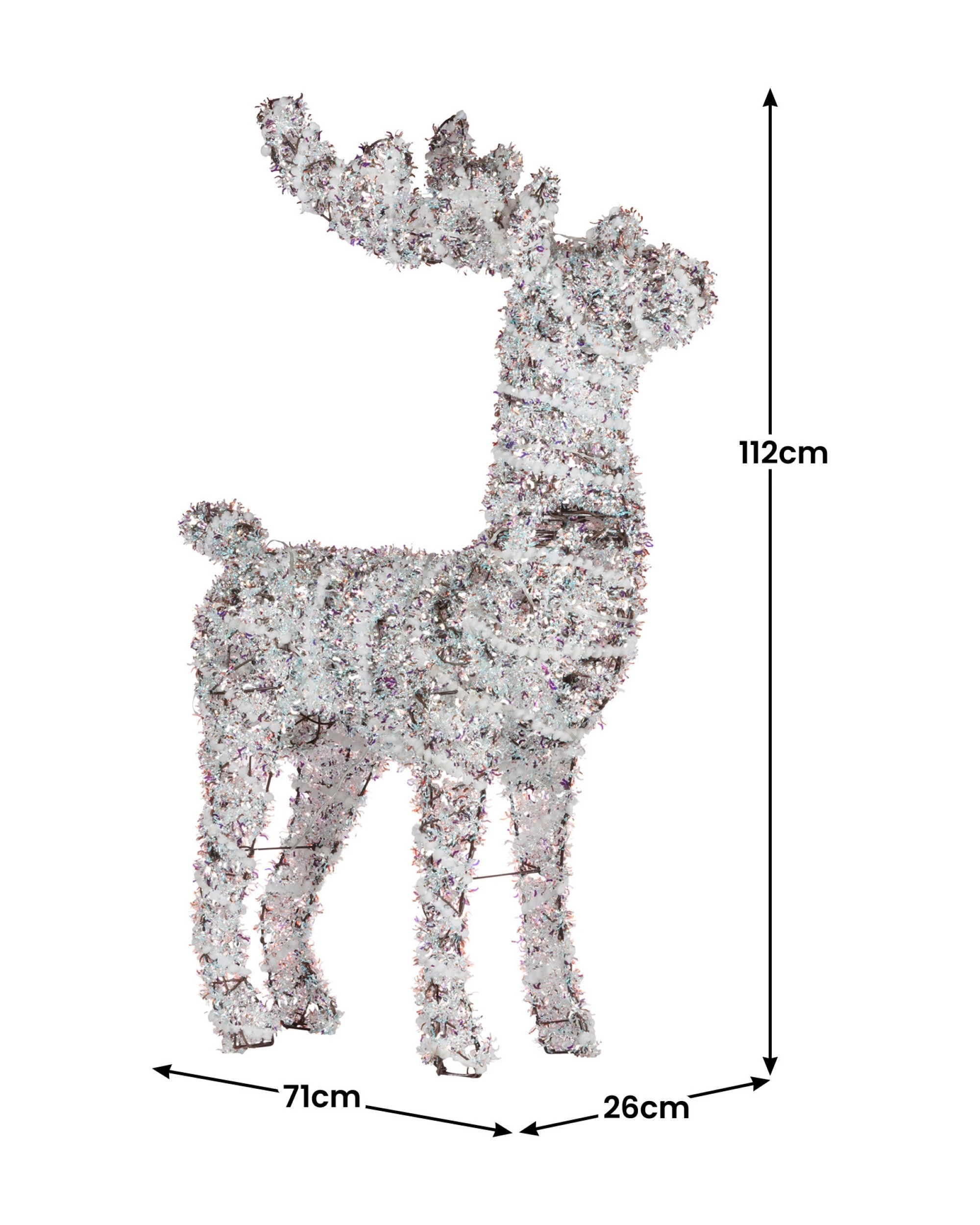 3 Christabelle 112cm Animated Reindeer Christmas Led Lights Indoor Outdoor Yard Statue Decoration, 3 of 7
