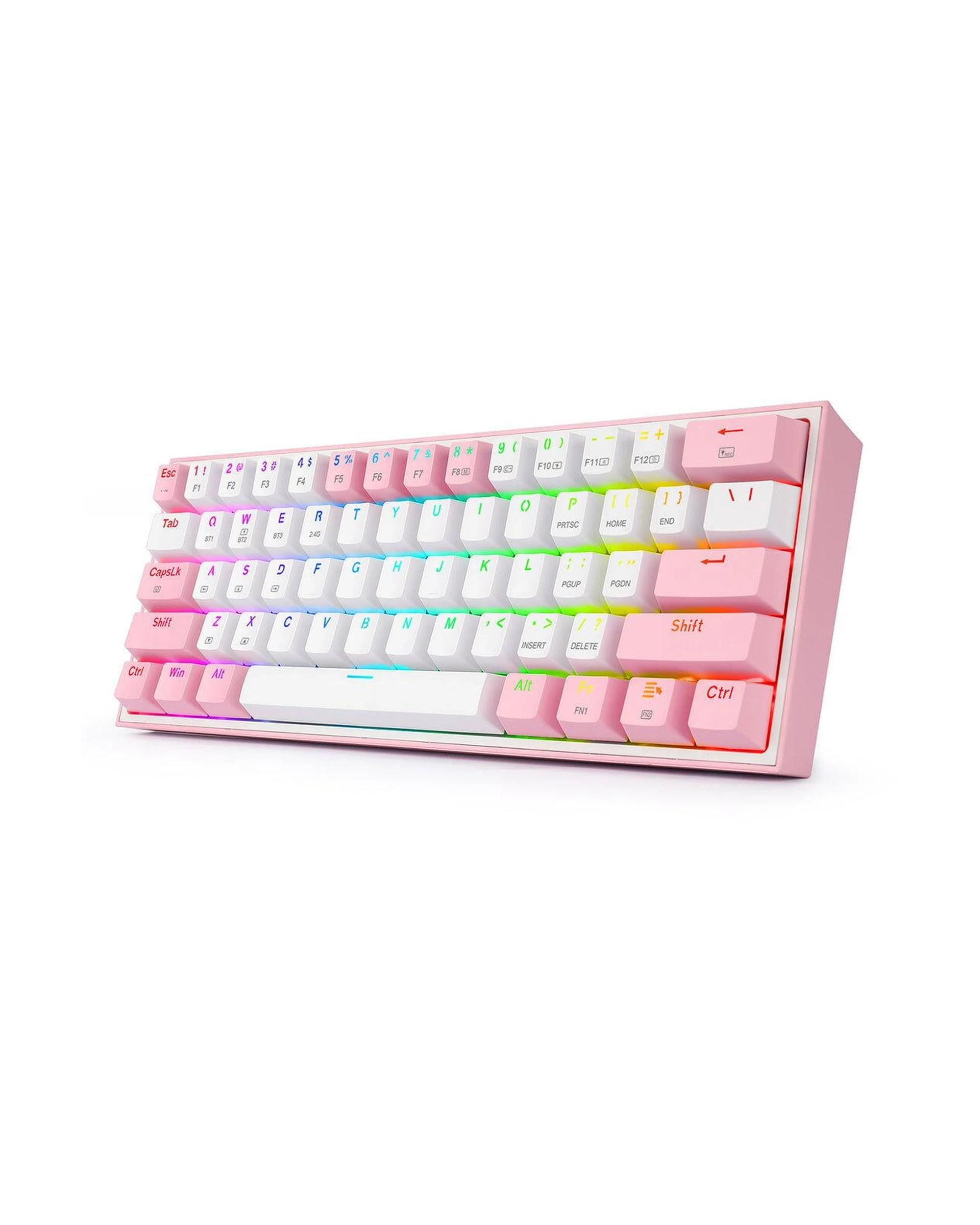 2 Redragon K616 RGB Fizz Pro White Pink 65% TriMode Mechanical Gaming Keyboard, 2 of 9