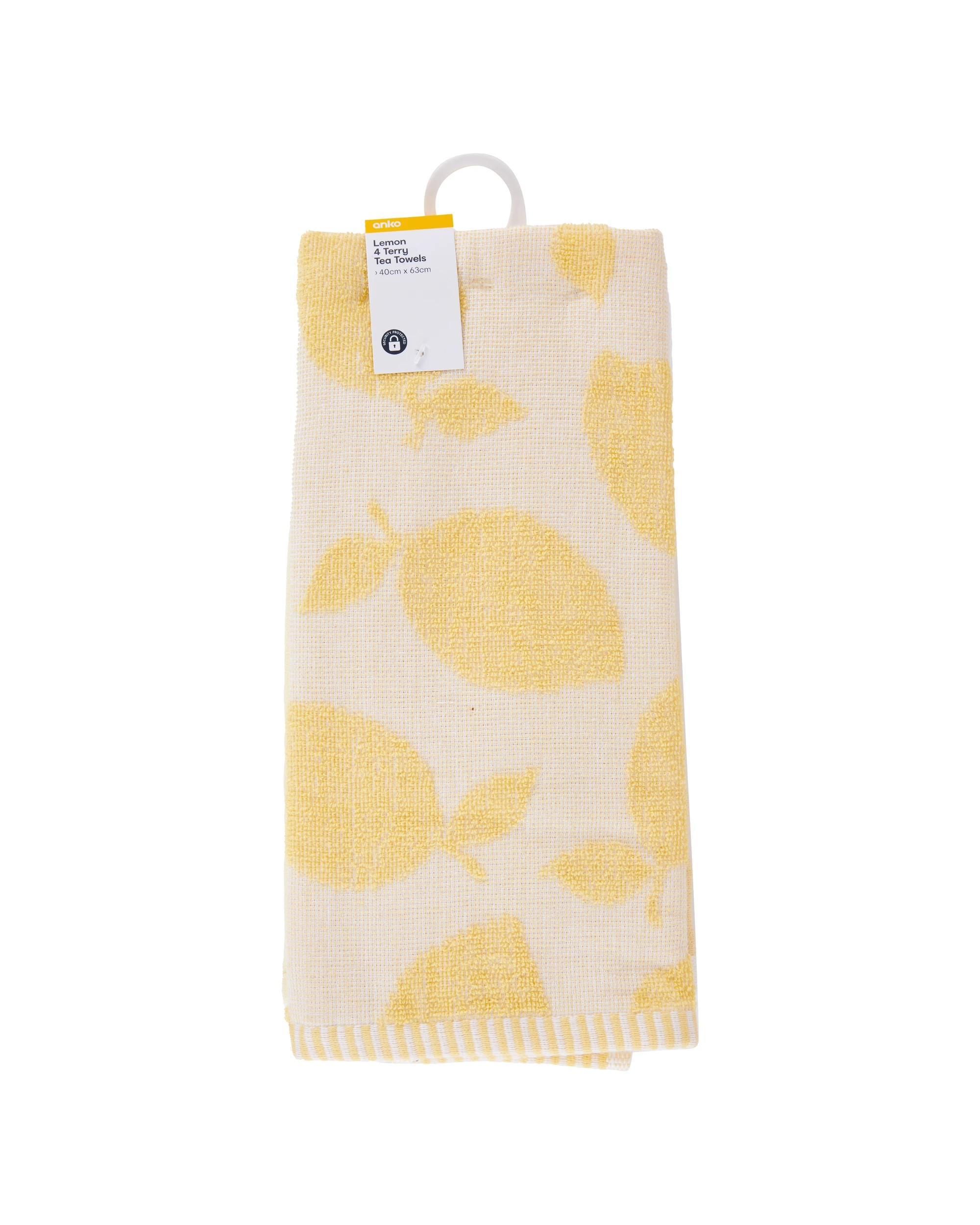 7 4 Pack Yellow Lemon Terry Tea Towels, 7 of 7
