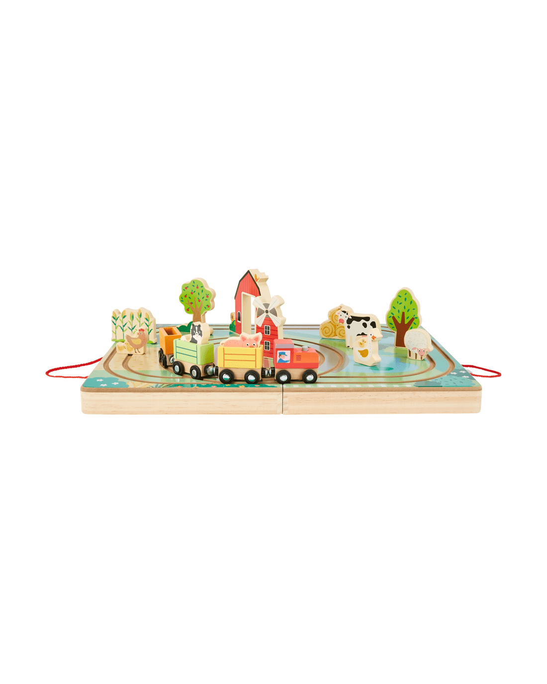 3 17 Piece Wooden Take Along Train Set, 3 of 8