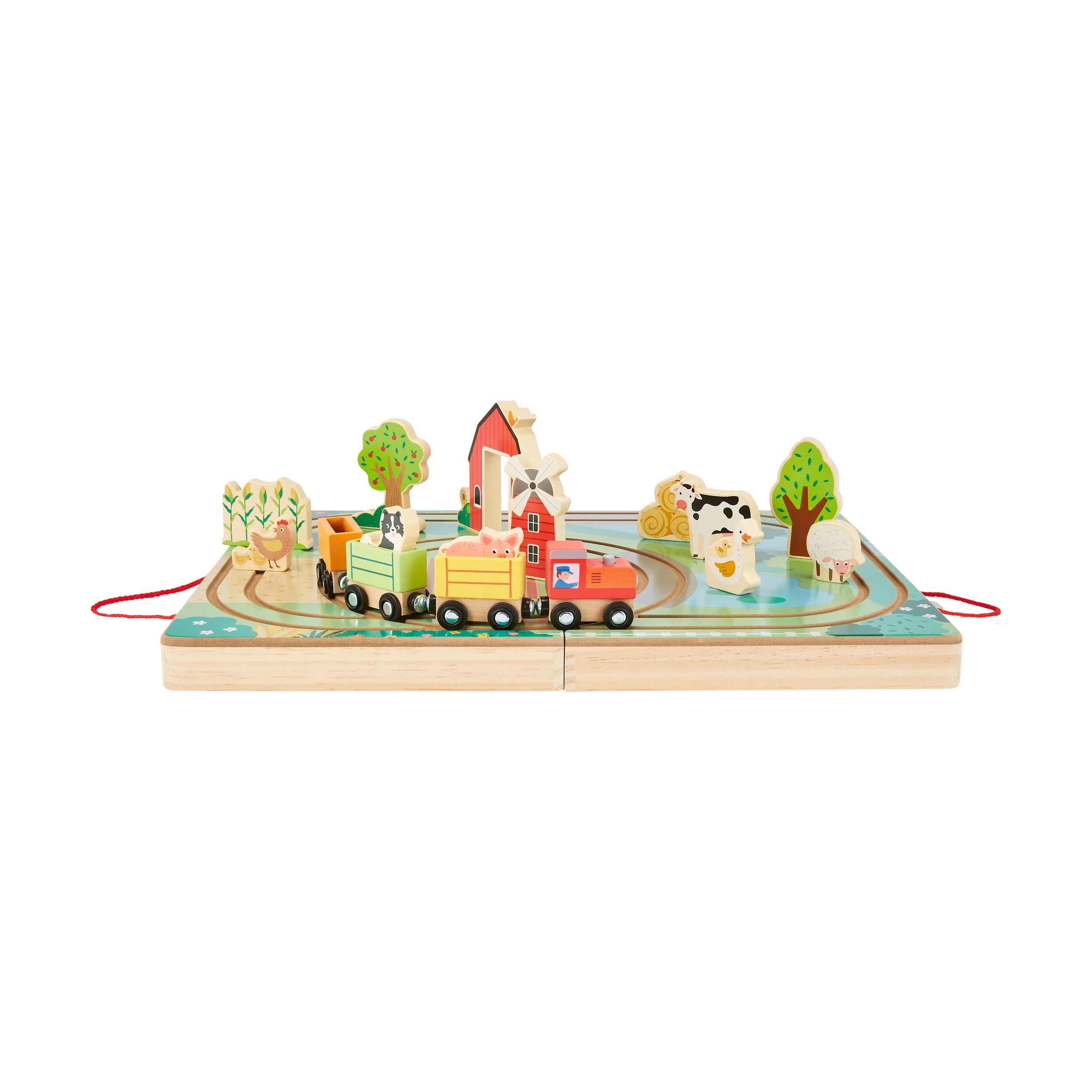 3 17 Piece Wooden Take Along Train Set, 3 of 8