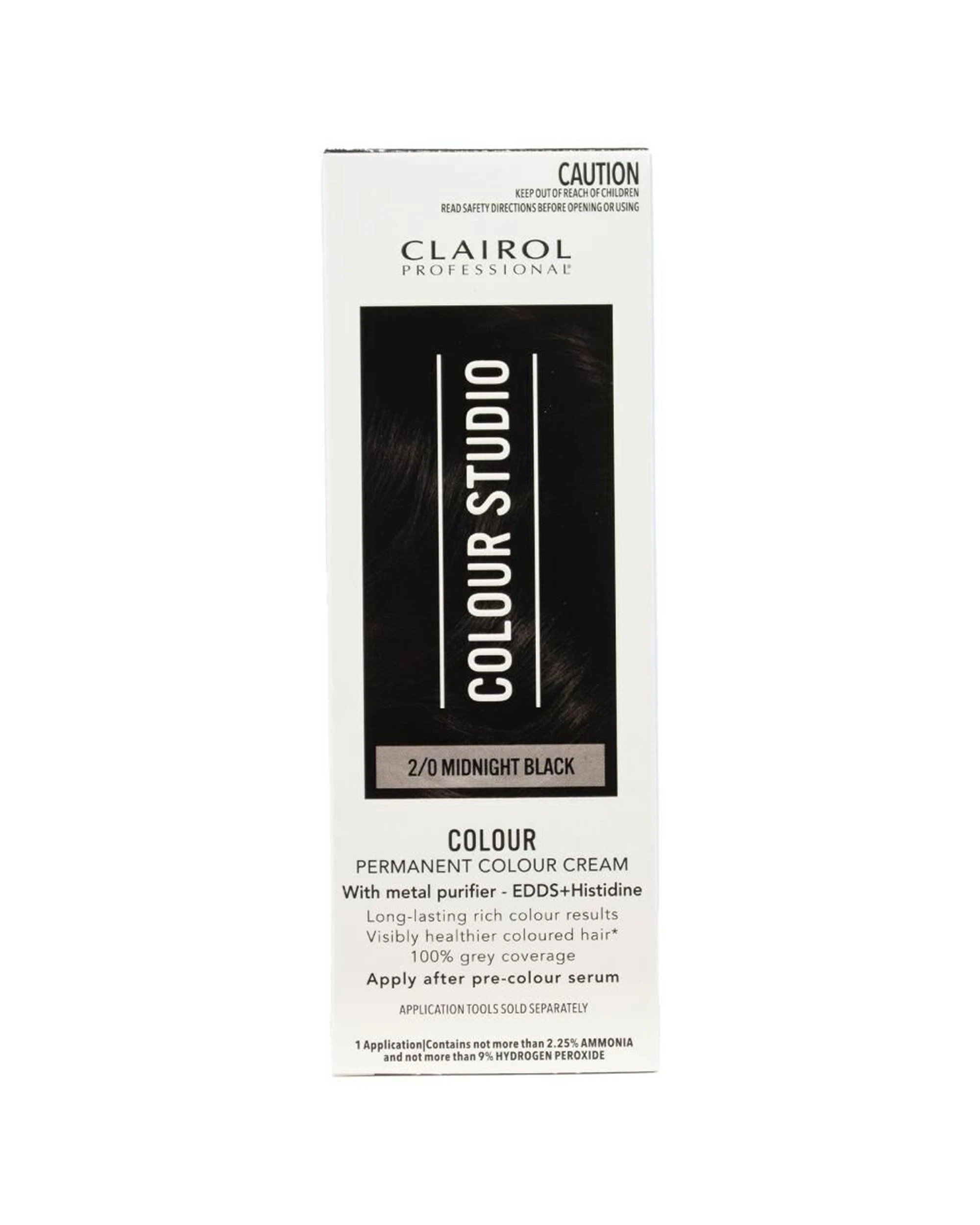 2 Clairol 6PK Professional Permanent Hair Colour 2/0 Midnight Dye - Black, 2 of 5