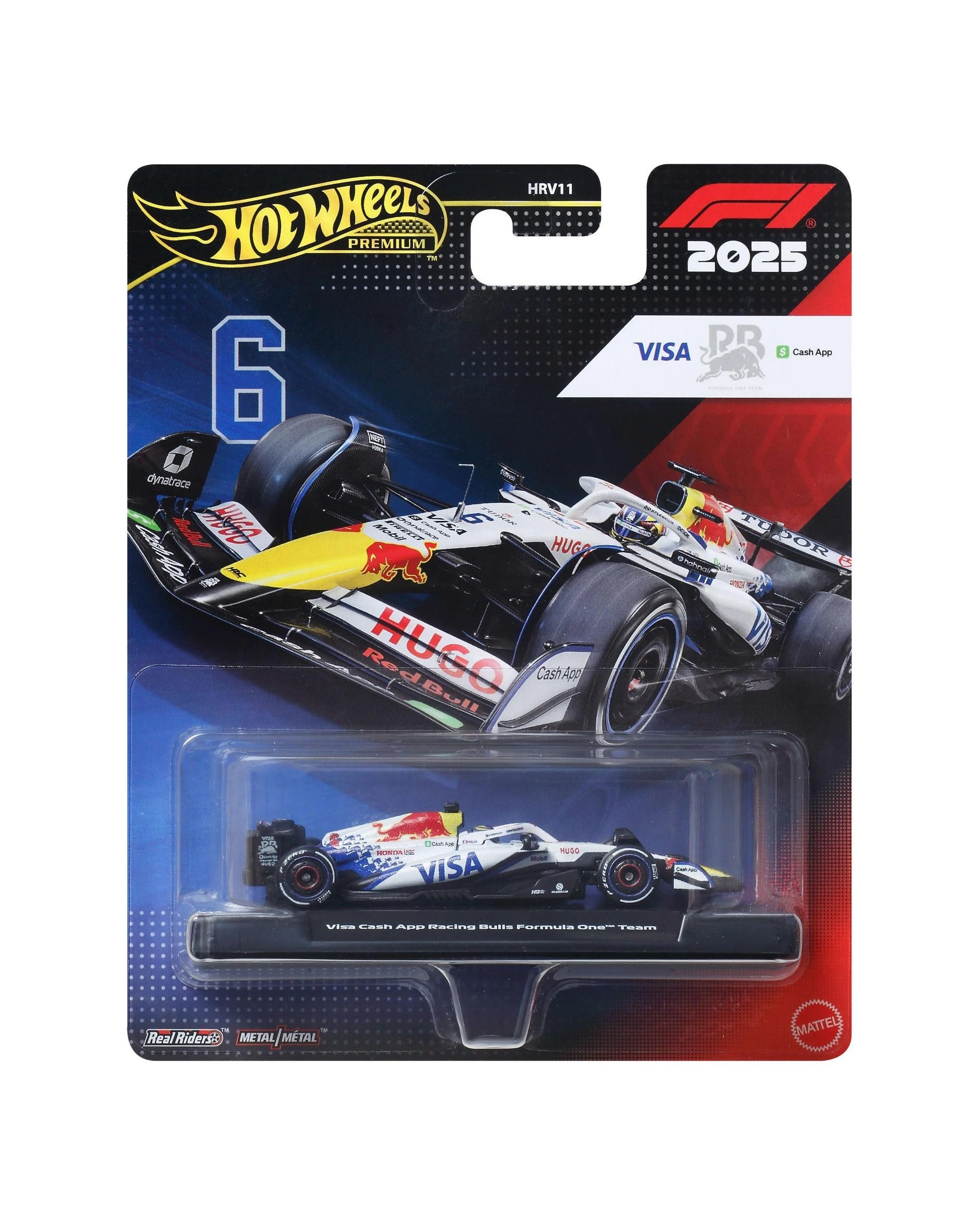 1 Hot Wheels Premium Formula 1 2025 Visa Cash App Racing Bulls Formula One Team #6 Isack Hadjar Diecast Vehicle, 1 of 6