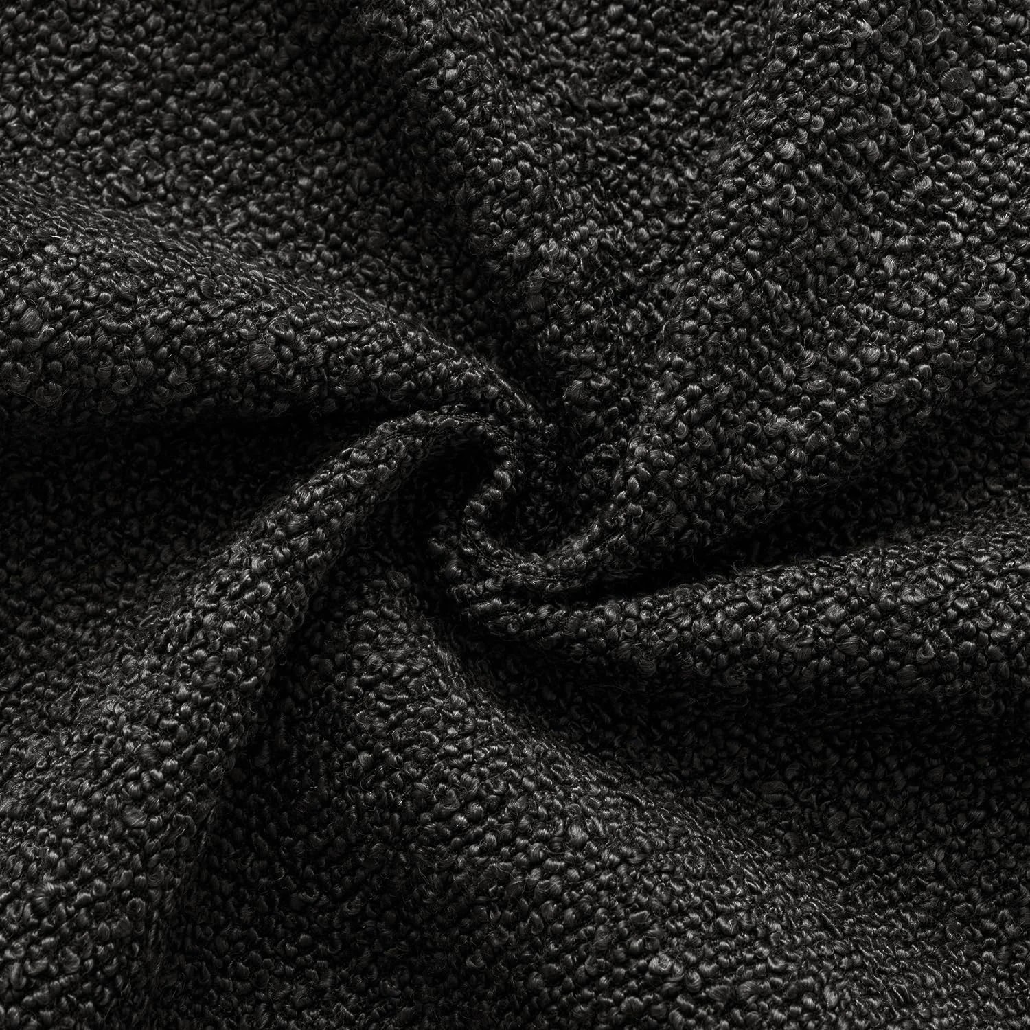2 Gioia Casa 2-Pack Bouclé Cushion Covers 45x45cm - Black, 2 of 3