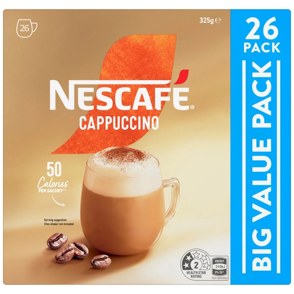 2 Nescafe Cappuccino Sachet 26 Pack, 2 of 7