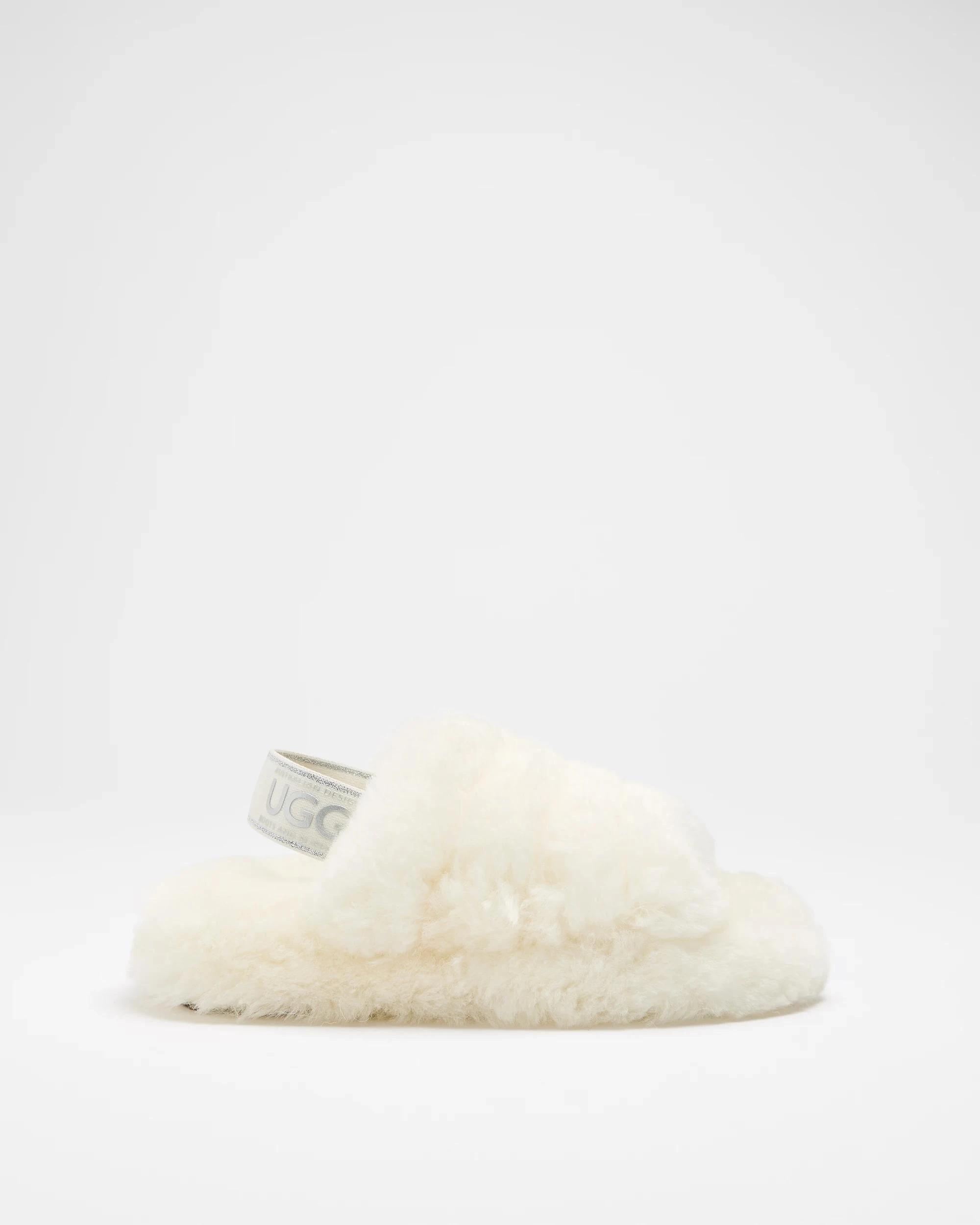 1 Australian Design Ugg Boots and Slippers Womens Genuine Sheepskin Sling Back Slipper IVORY, 1 of 3