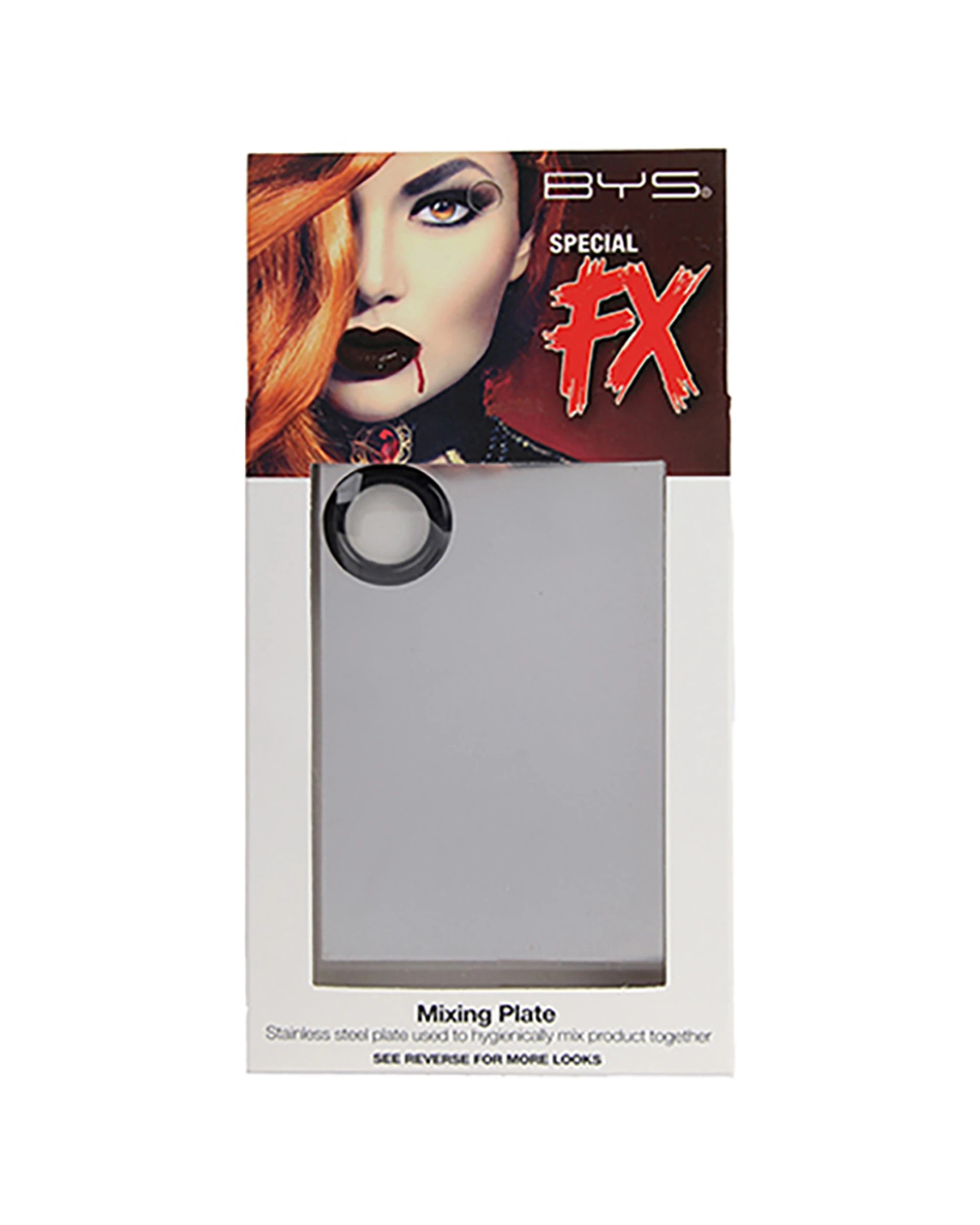 1 BYS Special FX Stainless Steel Makeup Mixing Plate - One Size - Metallic, 1 of 1