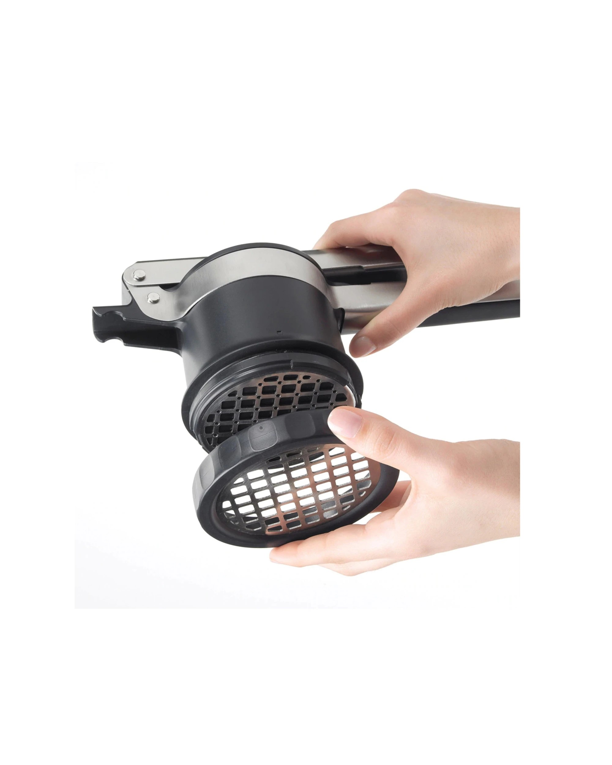 3 Oxo Good Grips 3 In 1 Potato Ricer Stainless Steel Disk Adjustable Puree - Silver, 3 of 6