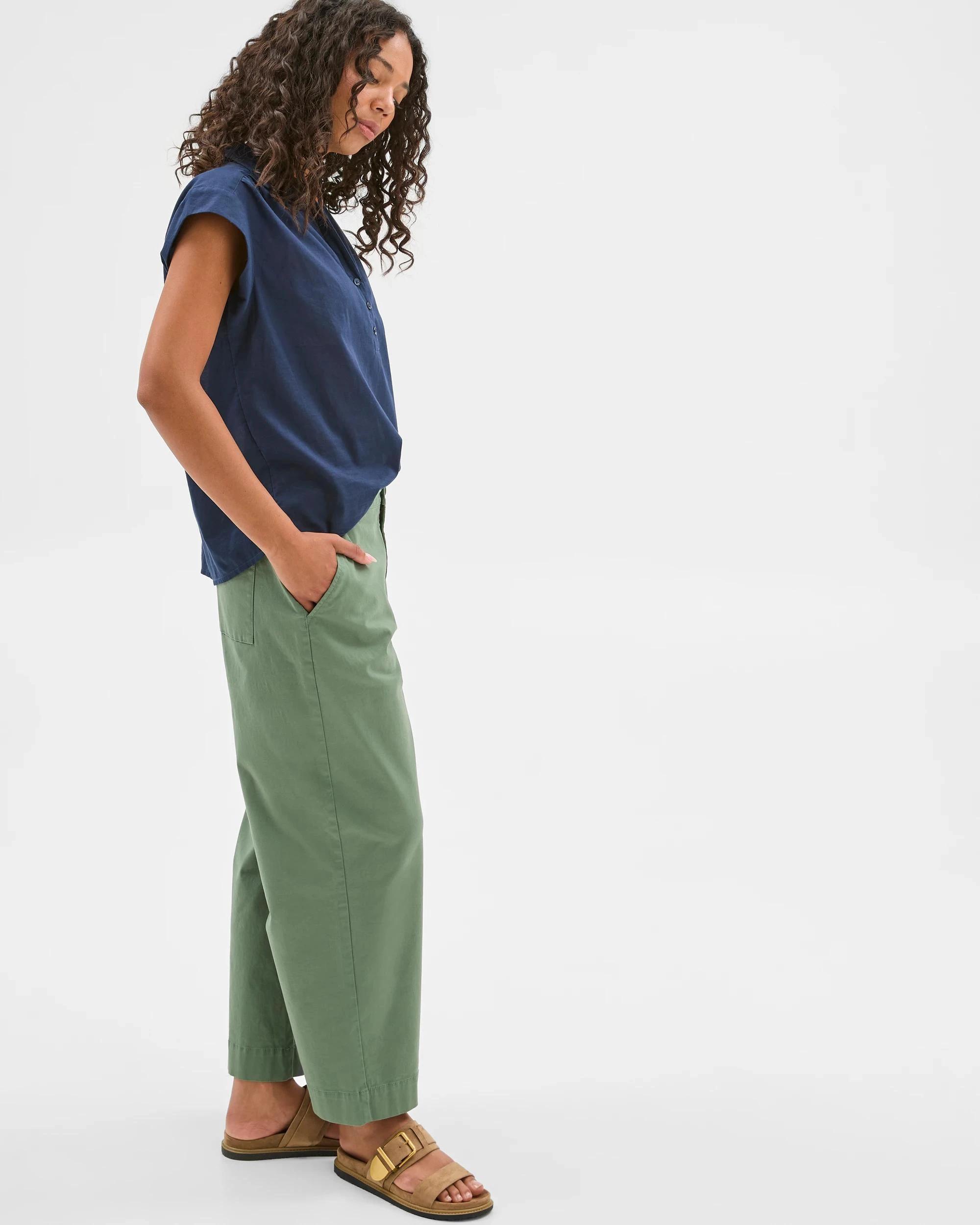 5 Target Australian Cotton Summer Crop Pants KALE, 5 of 6