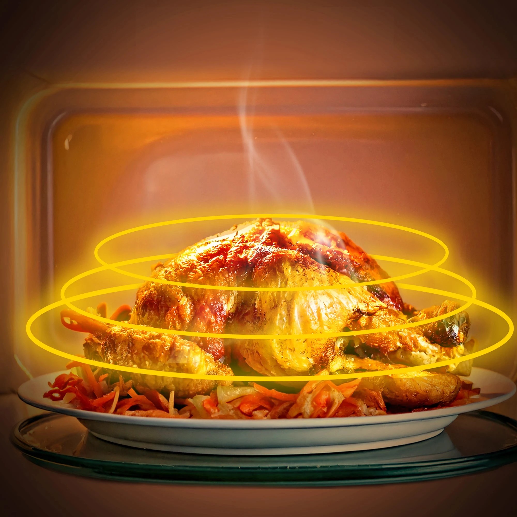 6 Total Chef 20L Retro Microwave Oven - Red, 6 of 8