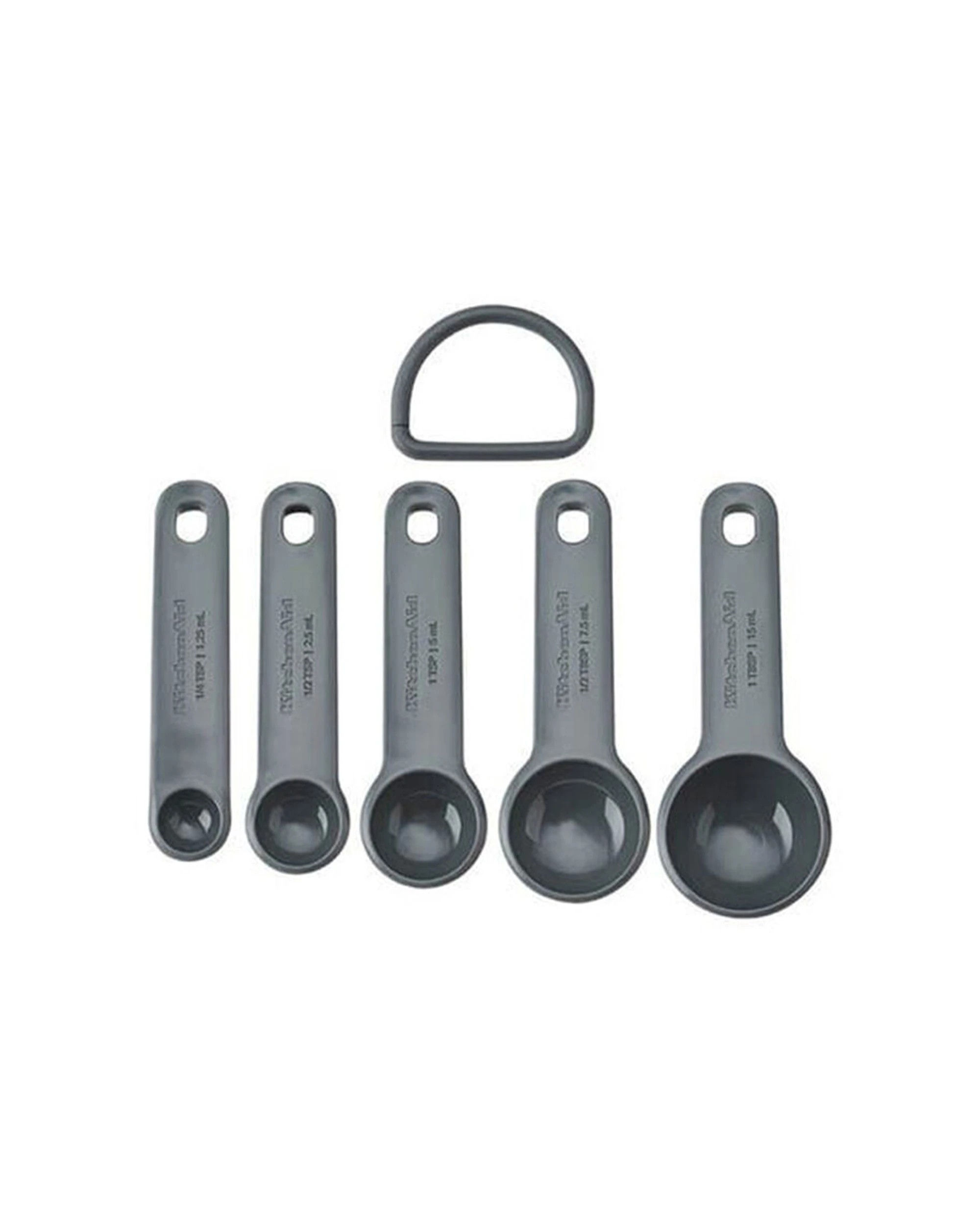 3 KitchenAid 2x 5pc Measuring Spoons Kitchen Cooking Utensil Tool - Grey, 3 of 6