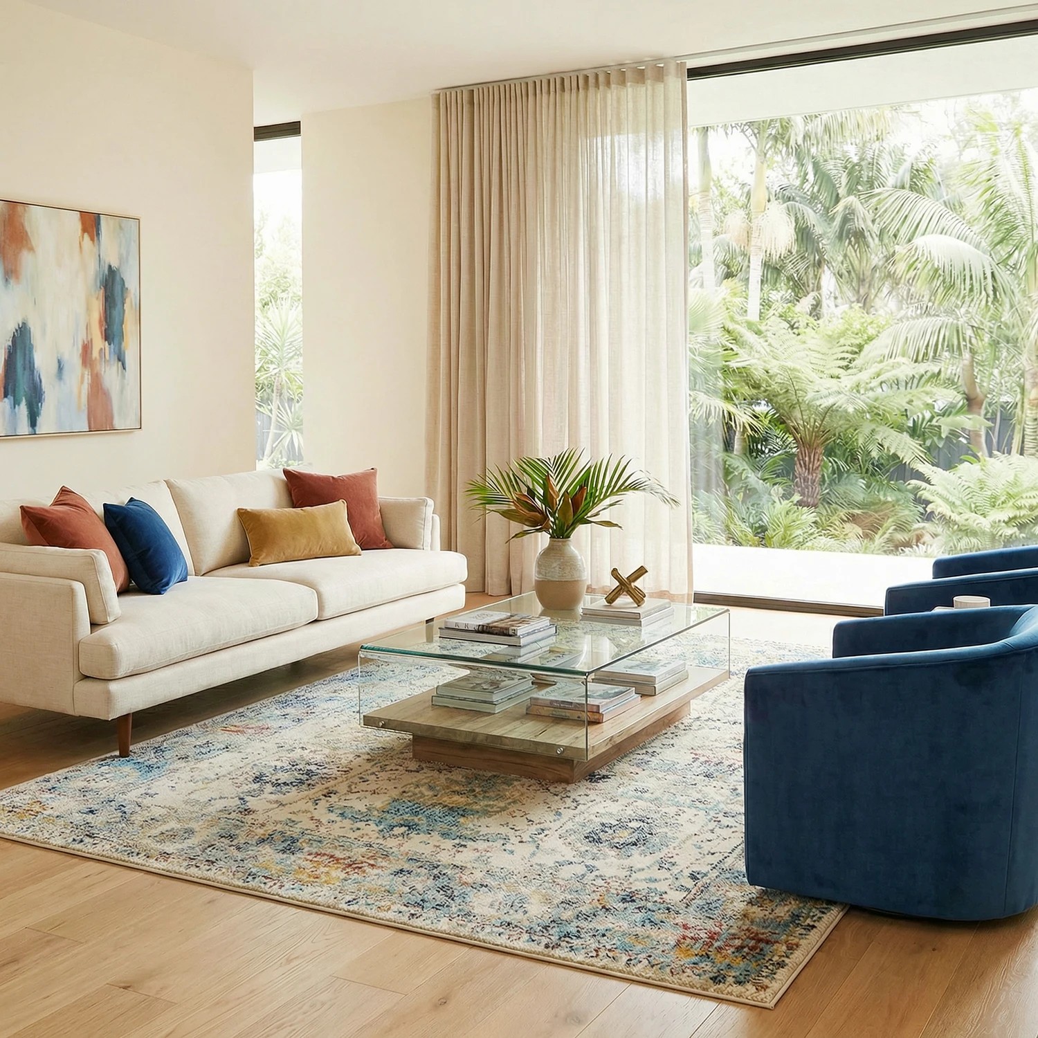 1 Common Ground Rugs Isadora 255 330x240cm - Extra Large Power Loomed Pet Friendly Floor Rug - Natural, 1 of 7