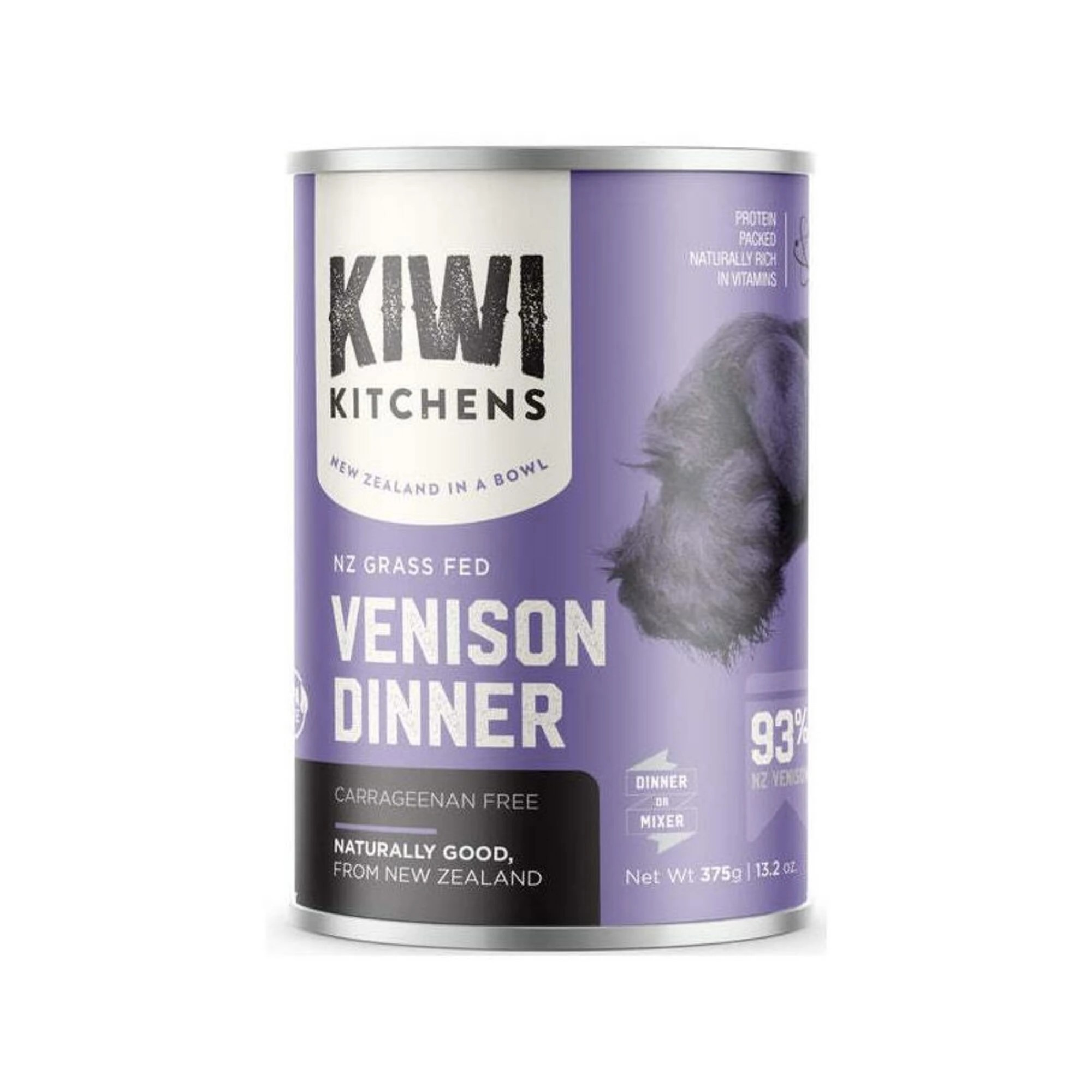 1 Kiwi Kitchens Canned Dog Food Venison Dinner 9X375g, 1 of 2