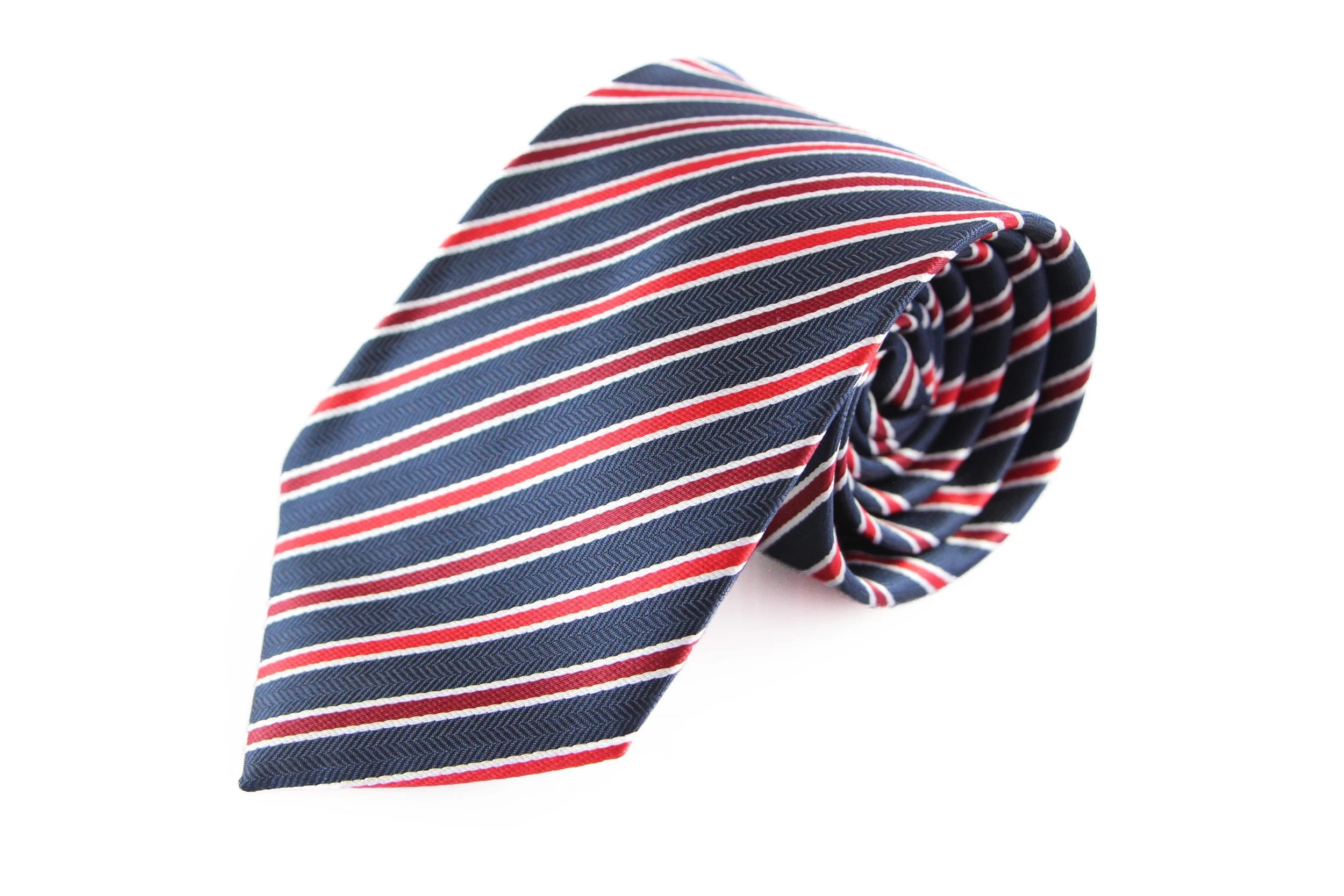 2 Zasel Mens Navy With White, Red & Maroon Striped 8cm Patterned Neck Tie - Multi, 2 of 3