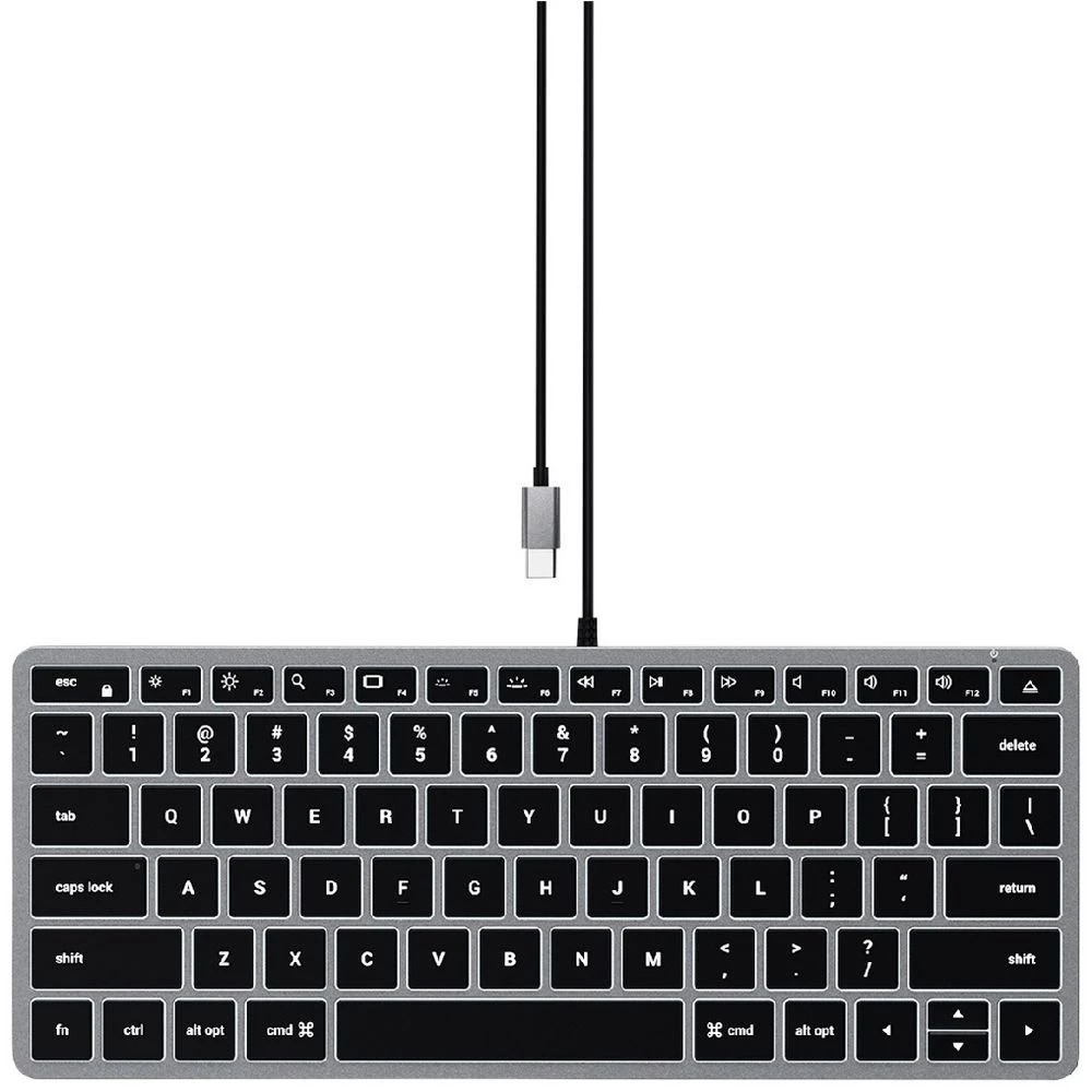 1 Satechi Slim W1 USB-C Wired Keyboard Space Grey, 1 of 7