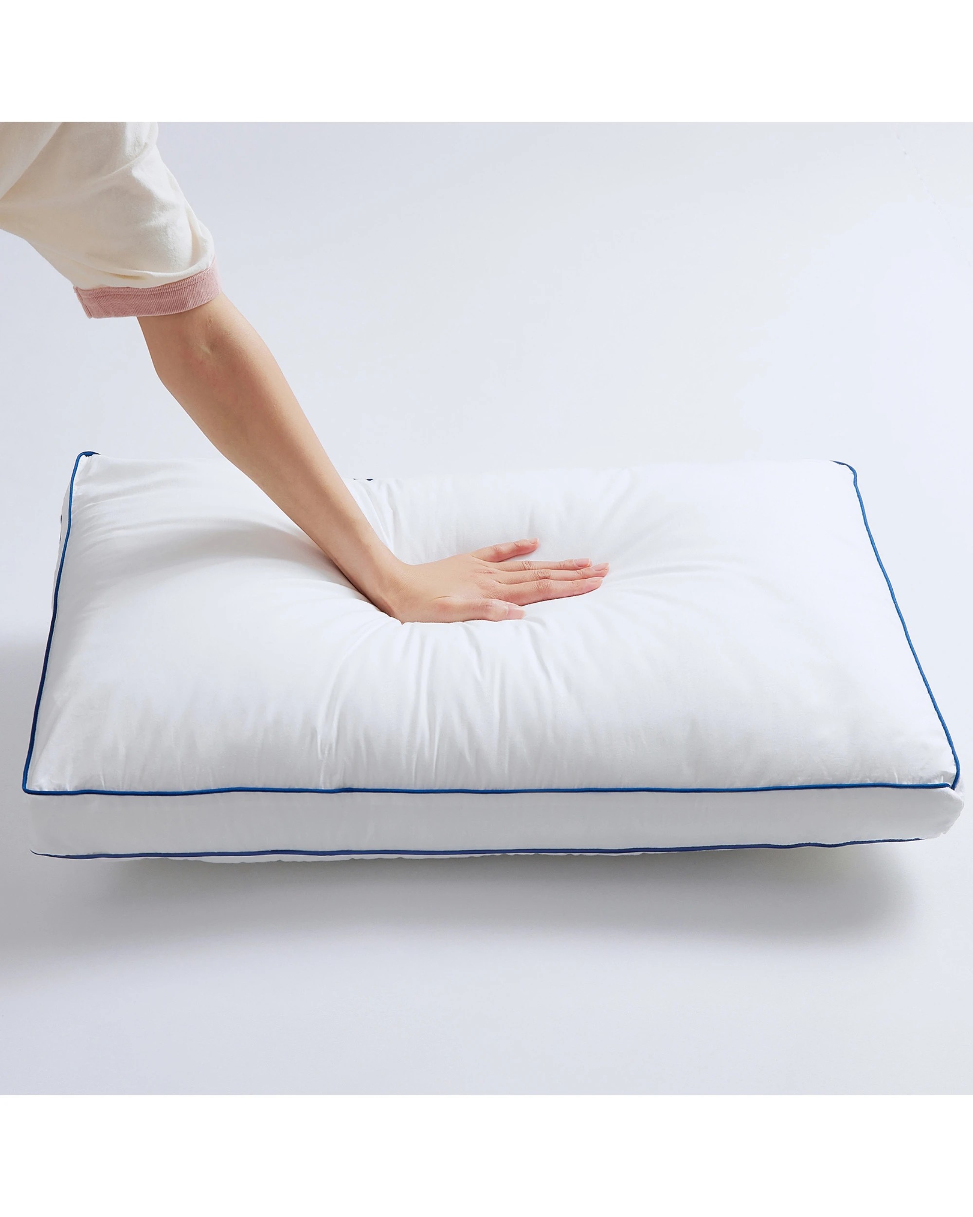 8 Dreamaker Sleep Form High & Soft Profile Standard Pillow Twin Pack 43x68cm with 5cm Gusset - White, 8 of 8