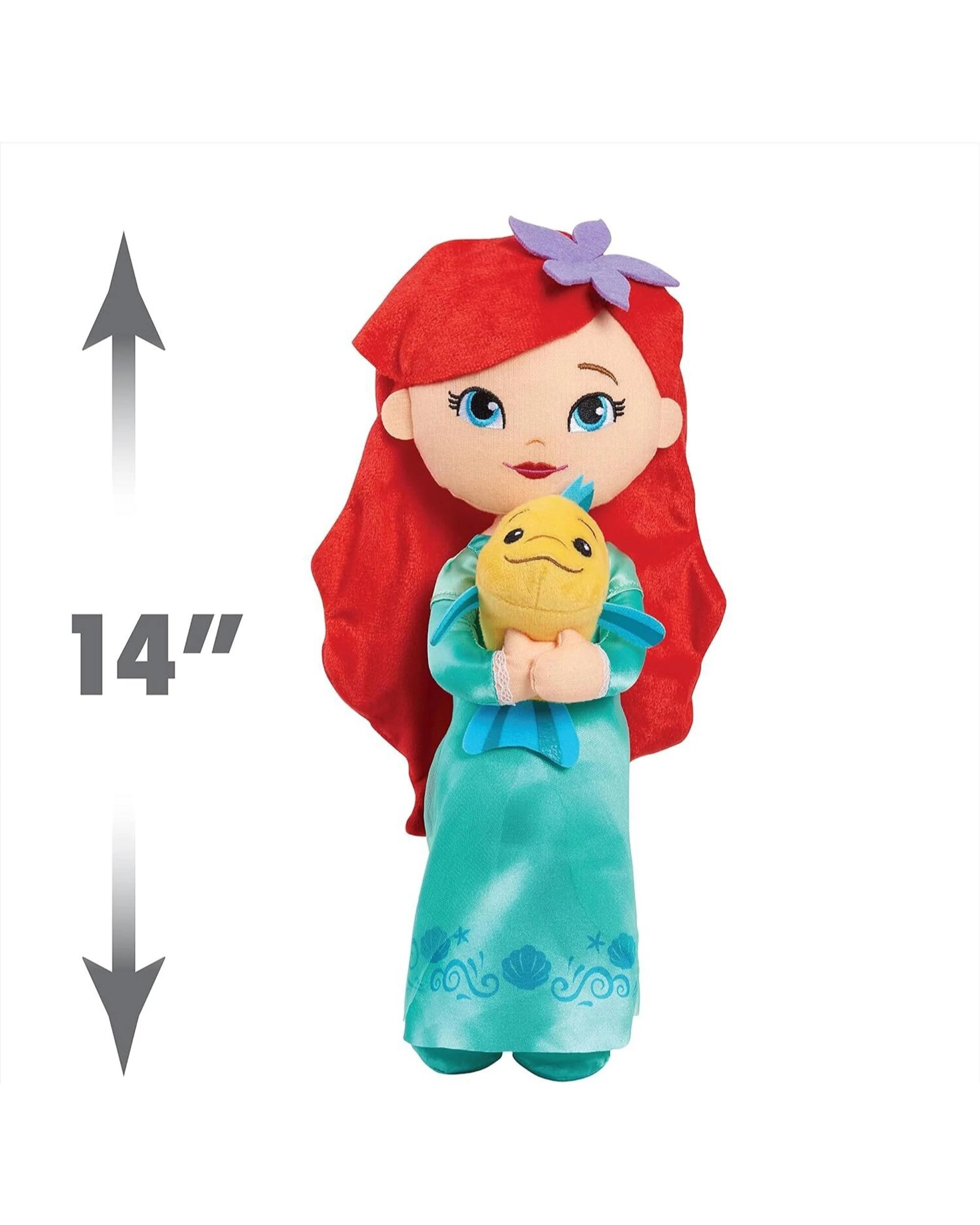 3 Disney Princess Lil Friends Ariel and Flounder 14.5 inch Plush, 3 of 4
