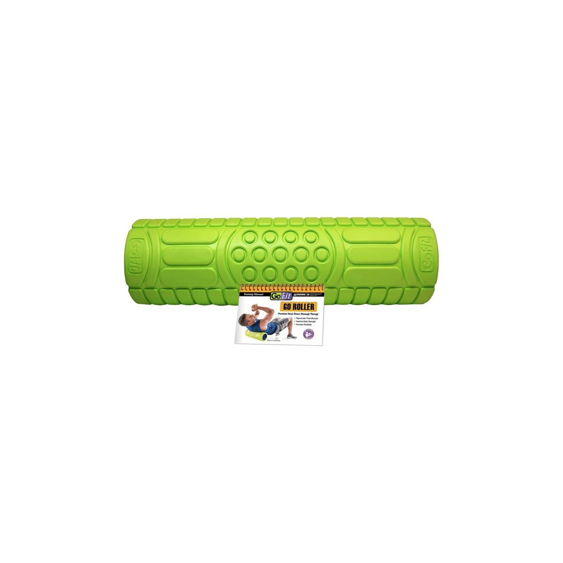 2 GoFit 18 Inch Massage Go Roller UltraFin Core Firm Denser Foam Recovery - Green, 2 of 6