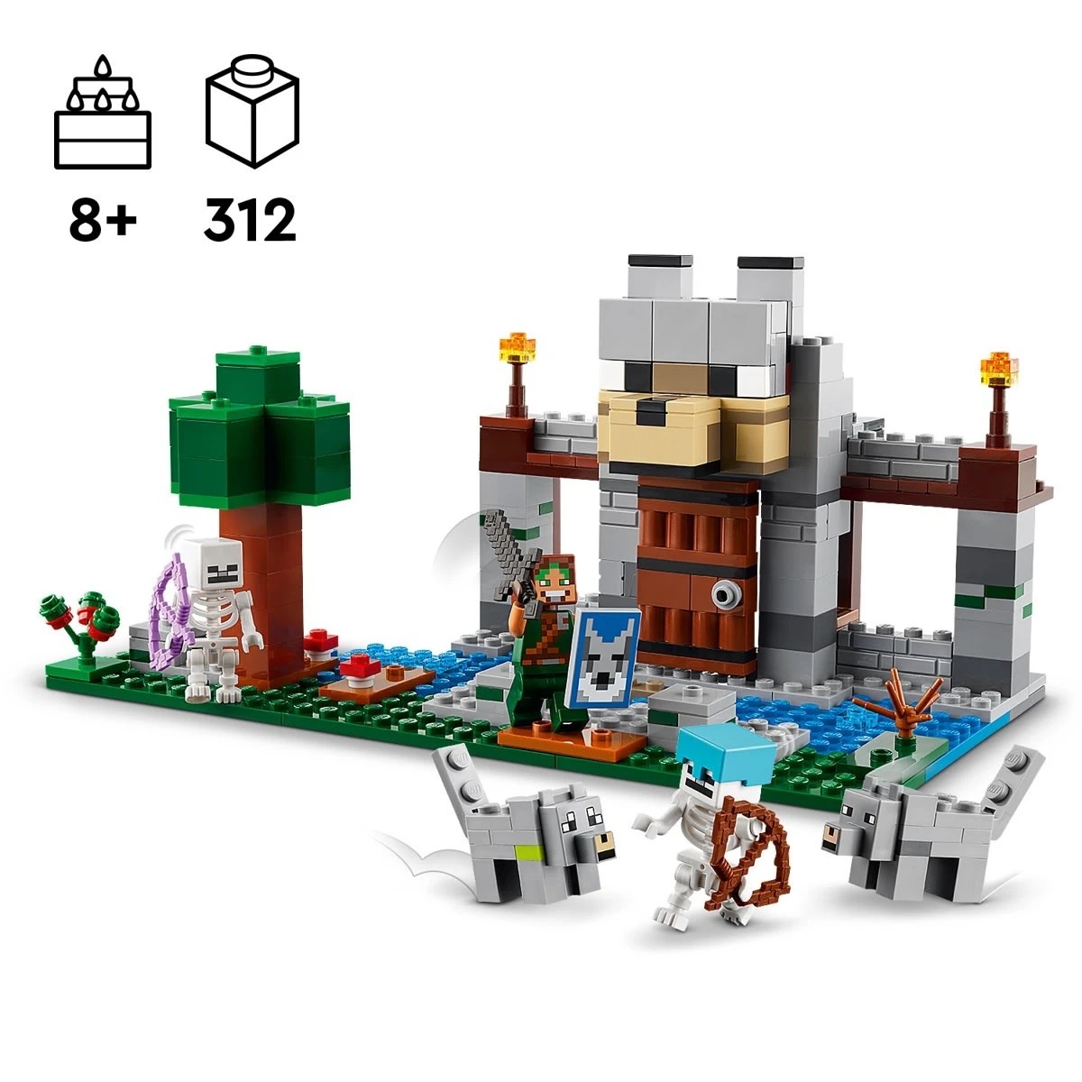 10 LEGO Minecraft The Wolf Stronghold Fortress Playset 21261, 10 of 11