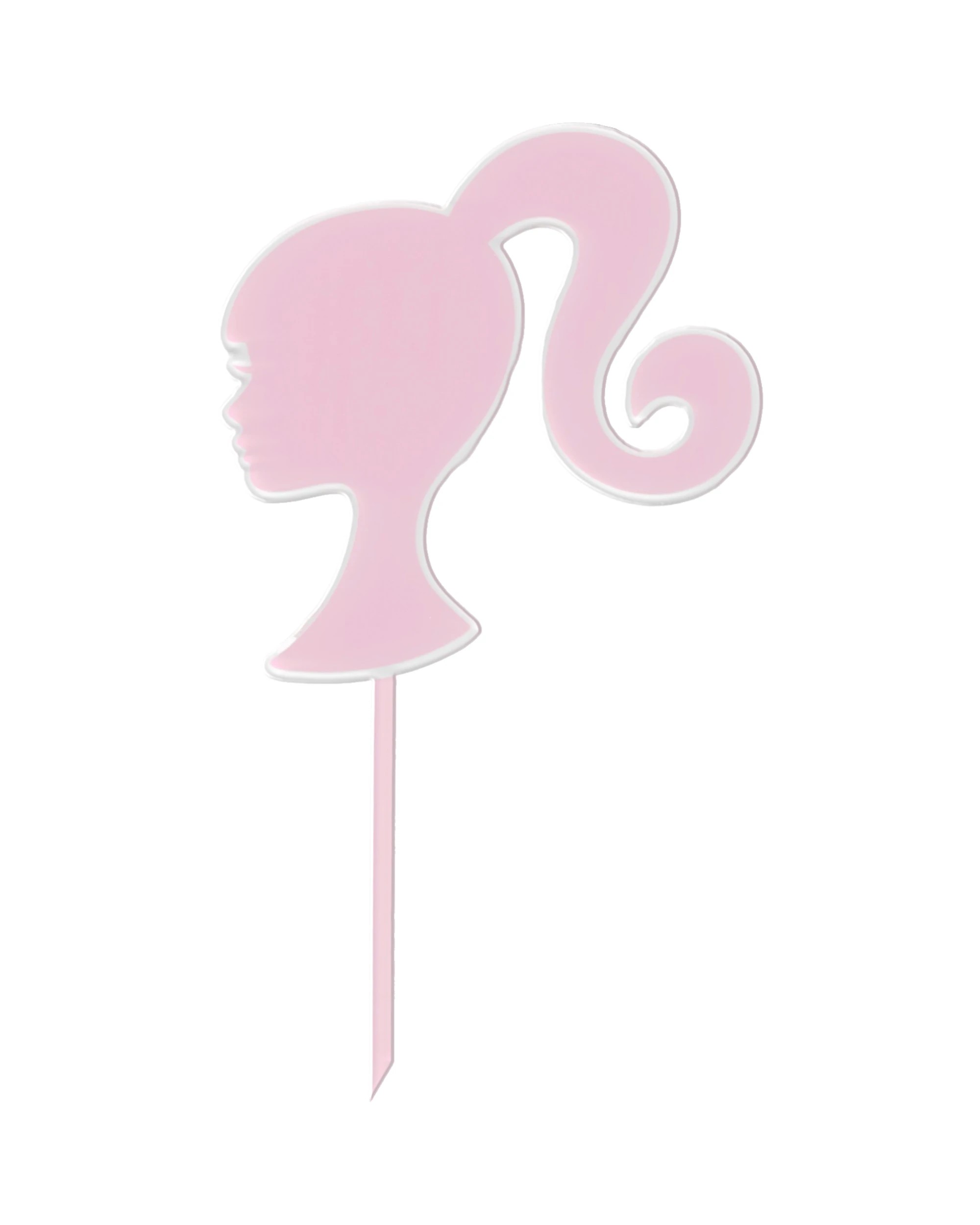 1 Amscan Inc. Barbie Acrylic Cake Topper - Pink, 1 of 3