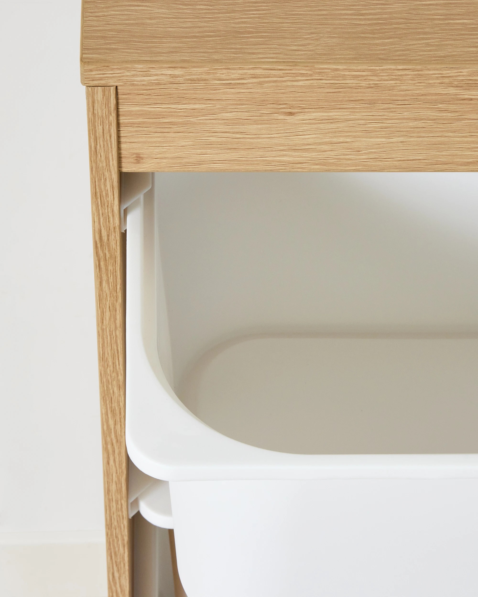 7 3 Tub Storage Unit - Oak, 7 of 7