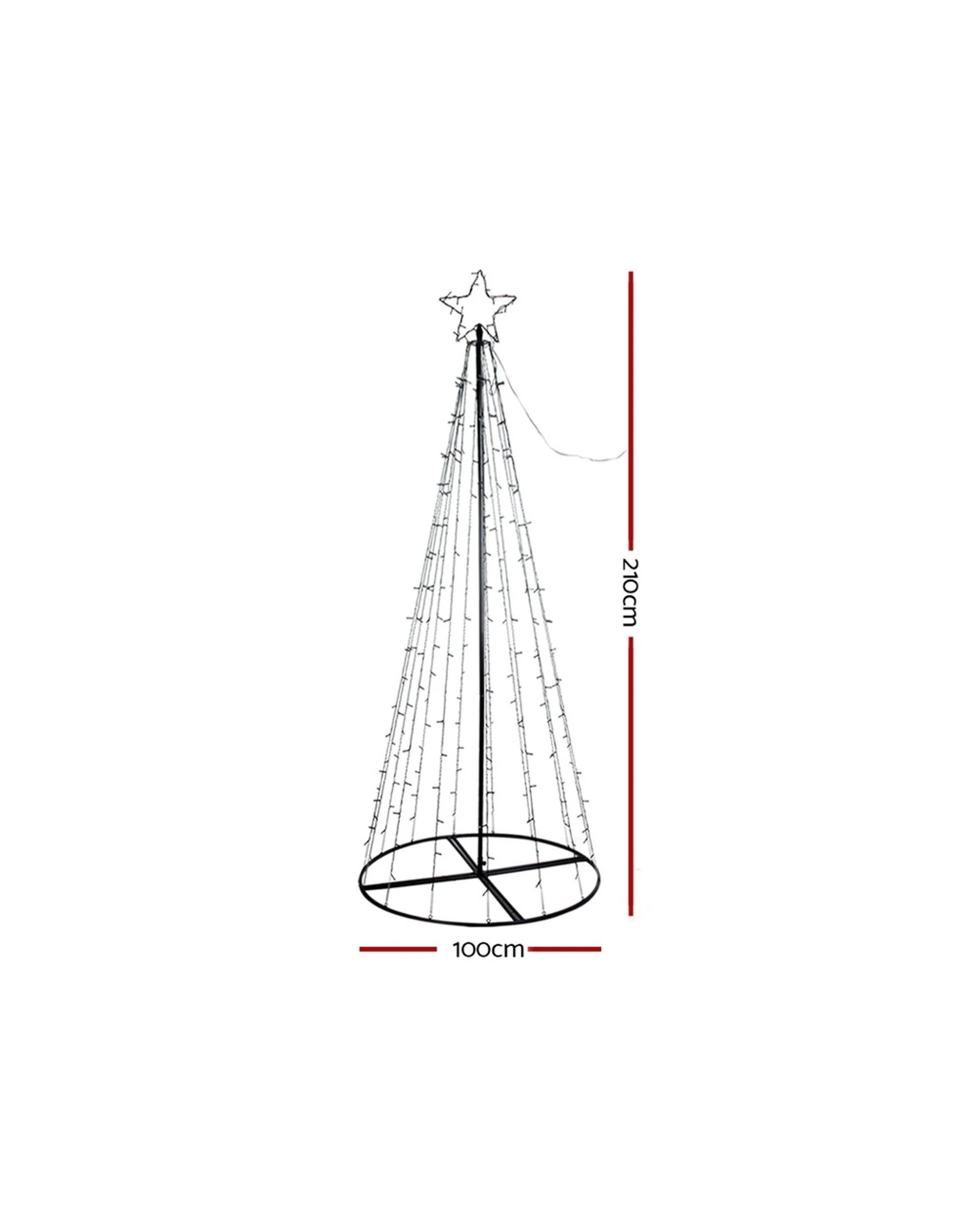 2 Jingle Jollys Solar Christmas Tree 2.1m 264 Led Xmas Tree Decor
 - Green, 2 of 3