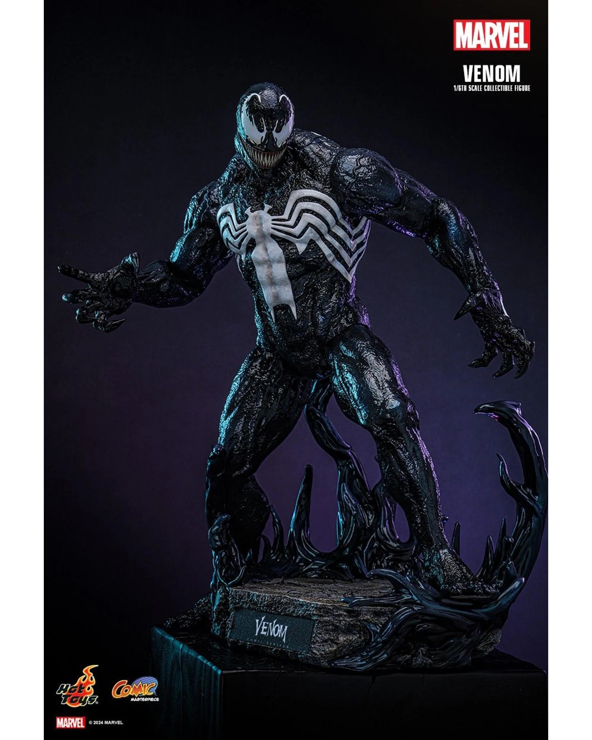 10 Hot Toys Marvel Comics Venom 1:6 Scale Collectible Action Figure, 10 of 10
