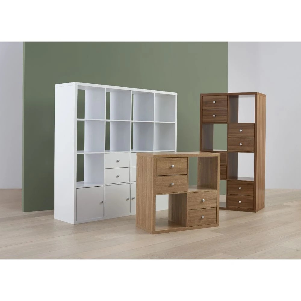 5 Horsen Cube Insert With 2 Drawers Oak Home Storage Containers, 5 of 5