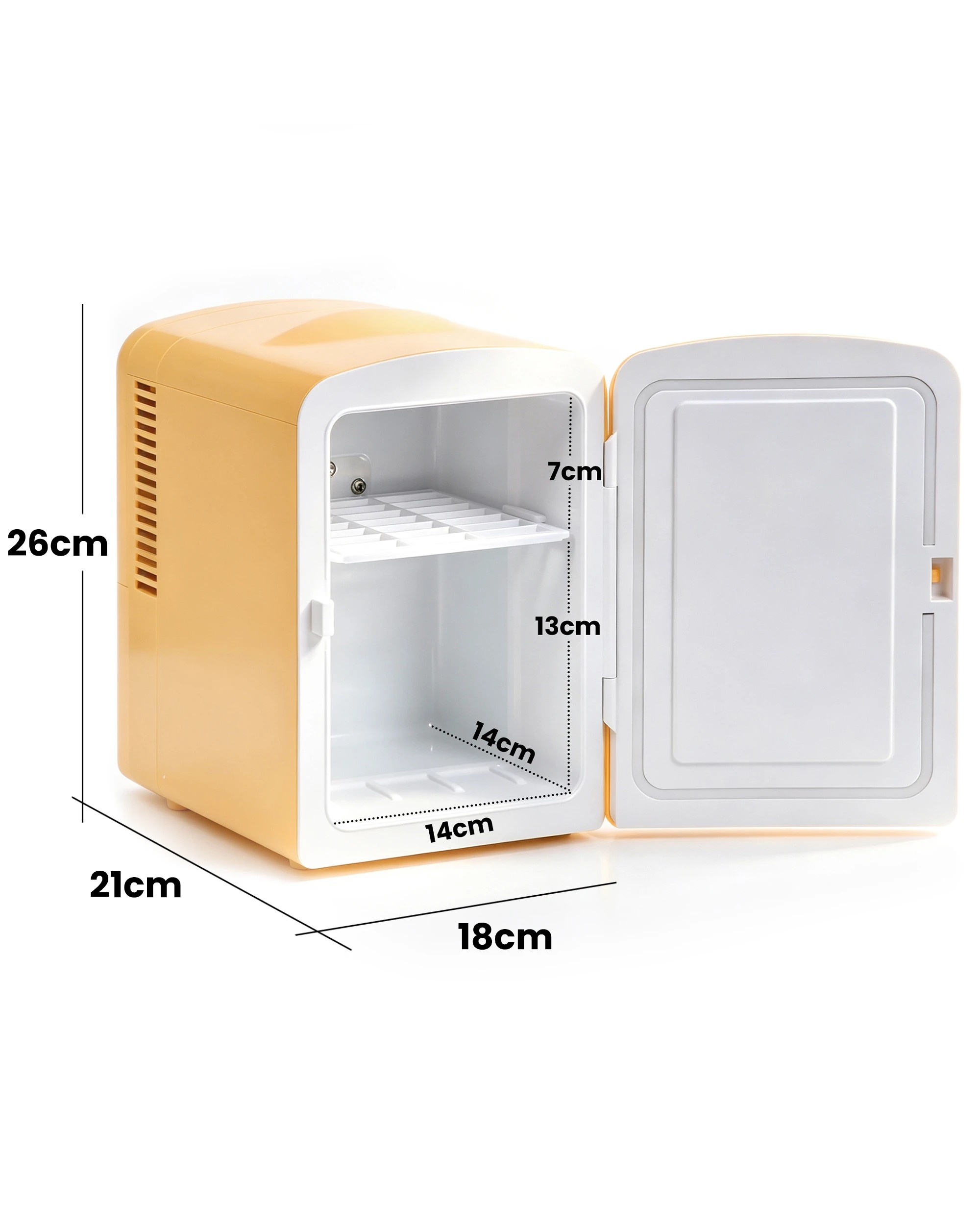 4 Yopower Mini Fridge 4L with Cooler and Warmer 220V/12V - Orange, 4 of 6