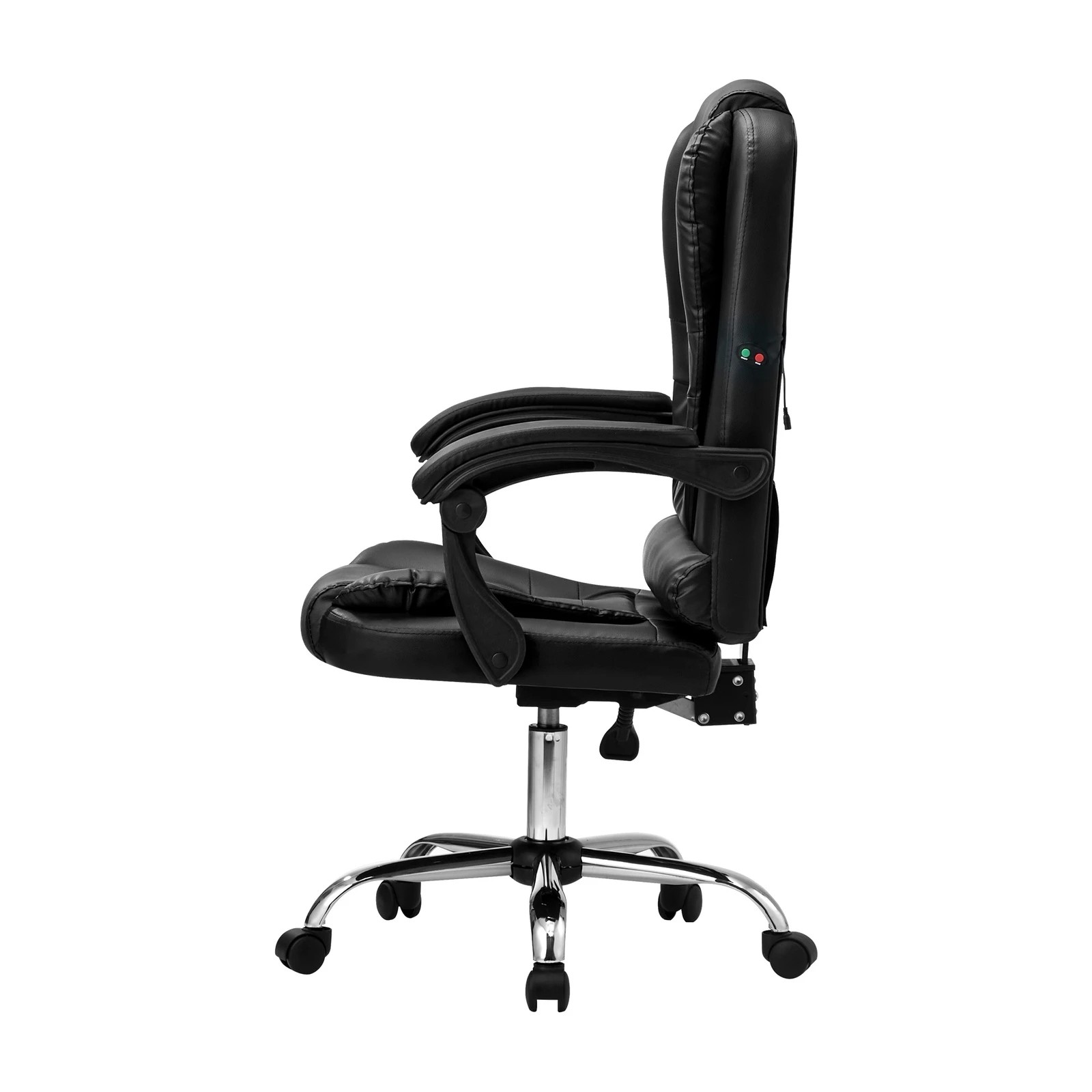 3 Oikiture Massage Office Chair Executive Gaming Racing Chairs PU Leather - Black, 3 of 6