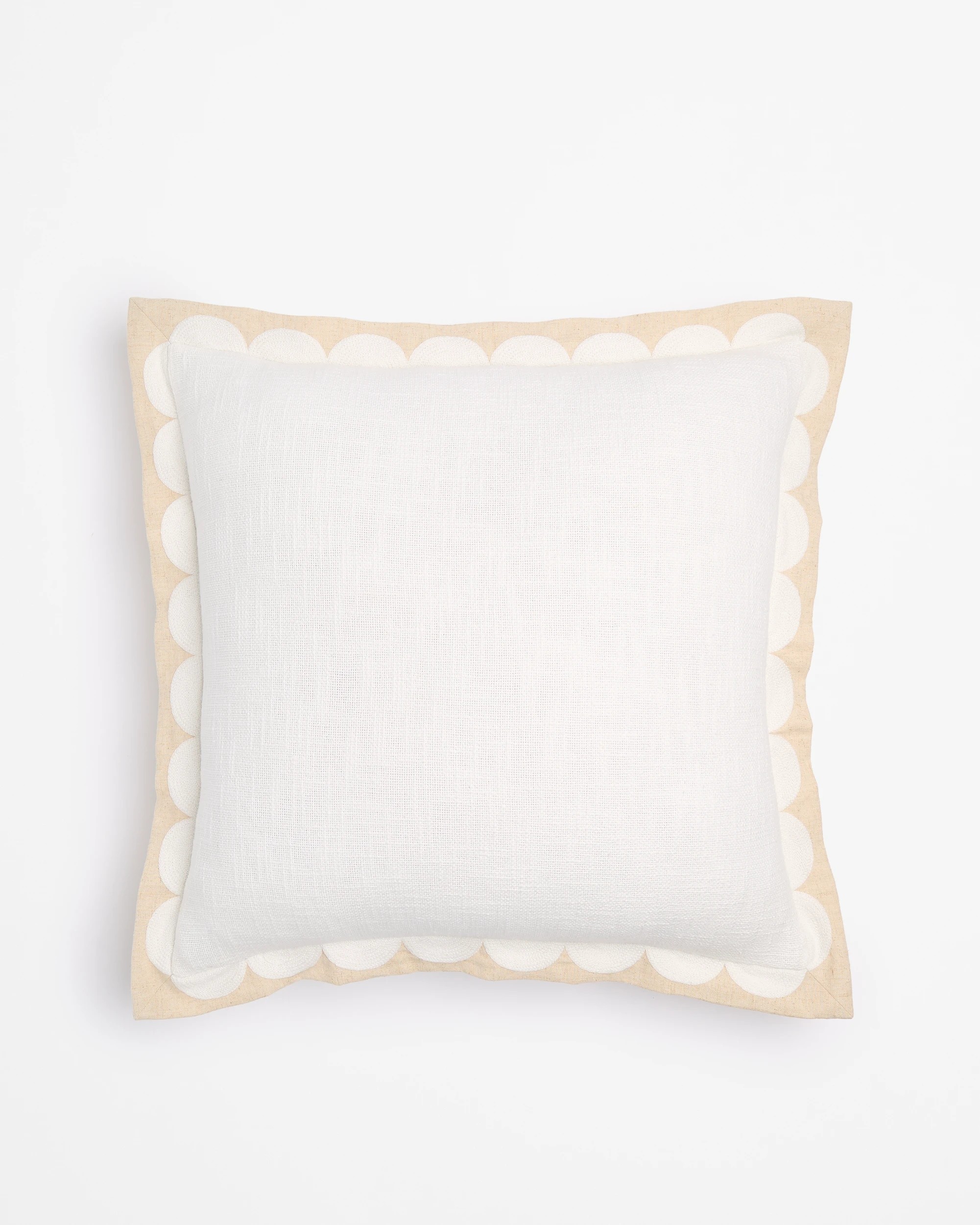 1 Target Sylvie Scallop Embroidered Cushion - White, 1 of 6