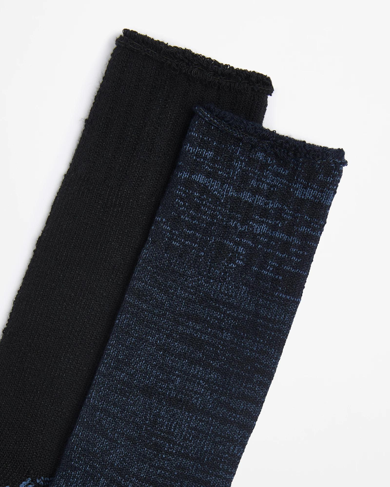 2 2 Pack Bamboo Outdoor Socks - Graphite BLACK/BLUES, 2 of 3