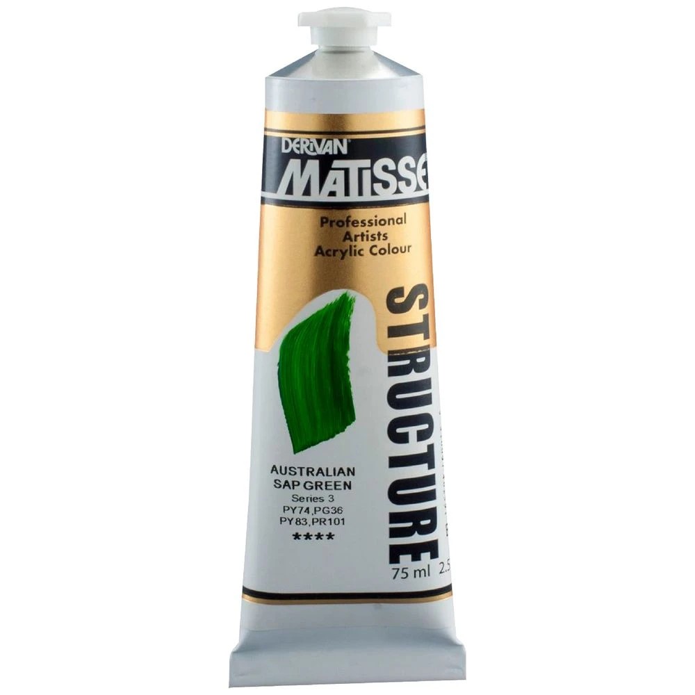 1 Derivan Matisse Structure Paint 75mL Australian Sap Green S3, 1 of 2