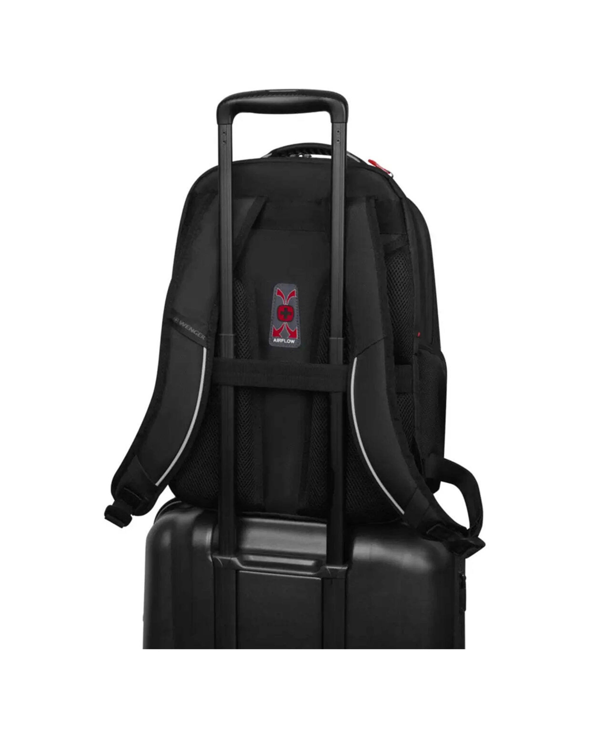 6 Wenger Altair 15.6in Laptop Backpack Triple Protect QuickAccess Pocket Polyester 22L - Black, 6 of 7