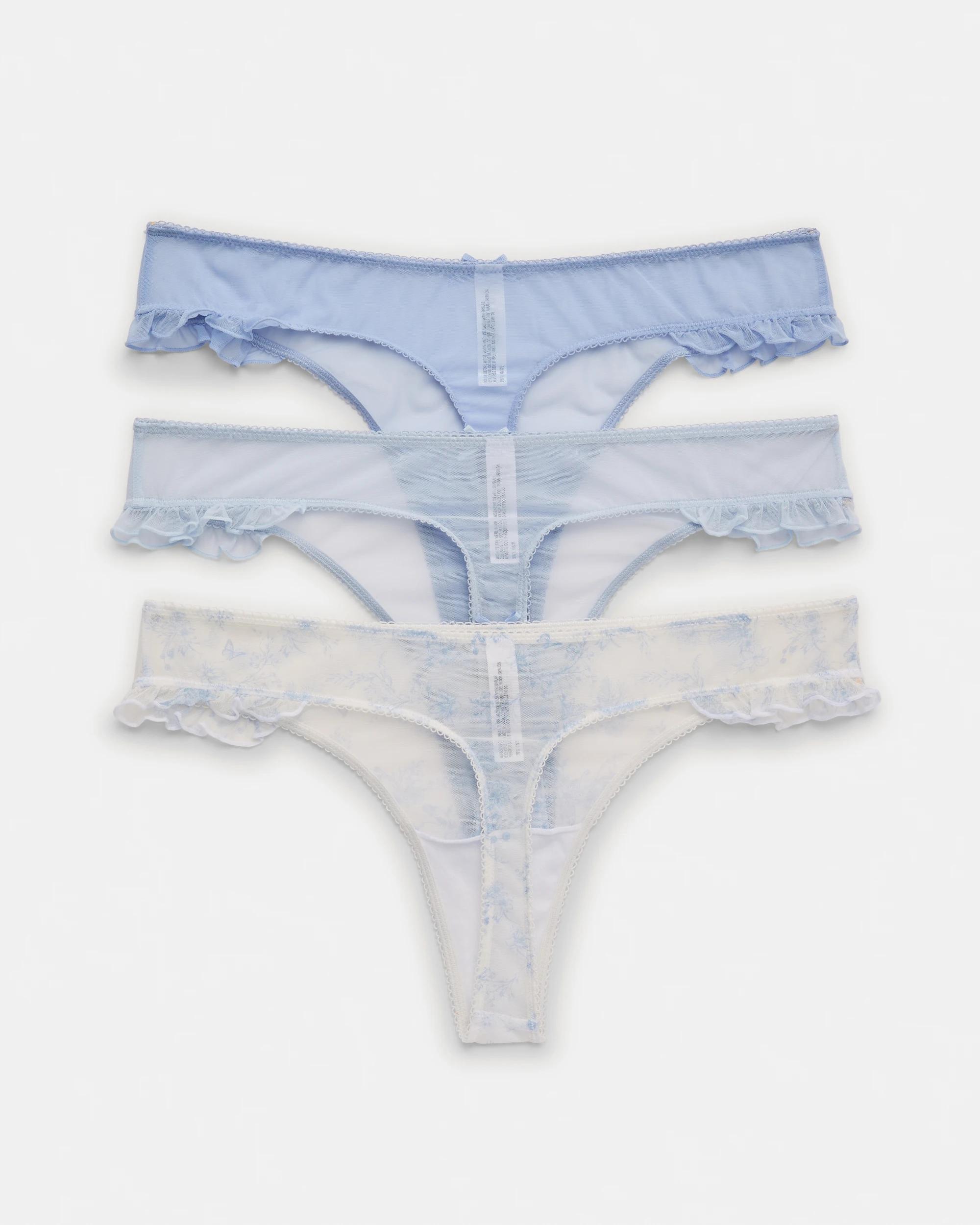 2 3 Pack Mesh G-String Briefs Trop Toile, 2 of 10