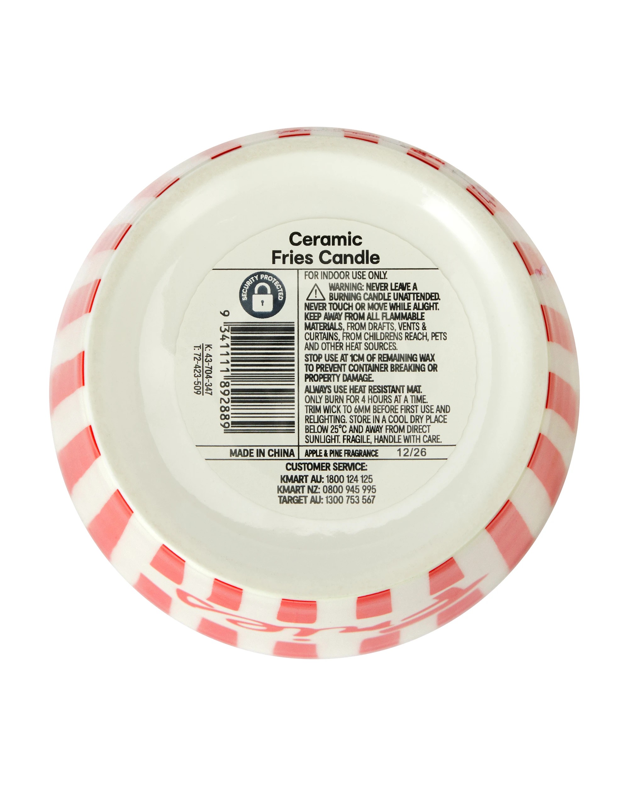 6 Ceramic Fries Candle, 6 of 6