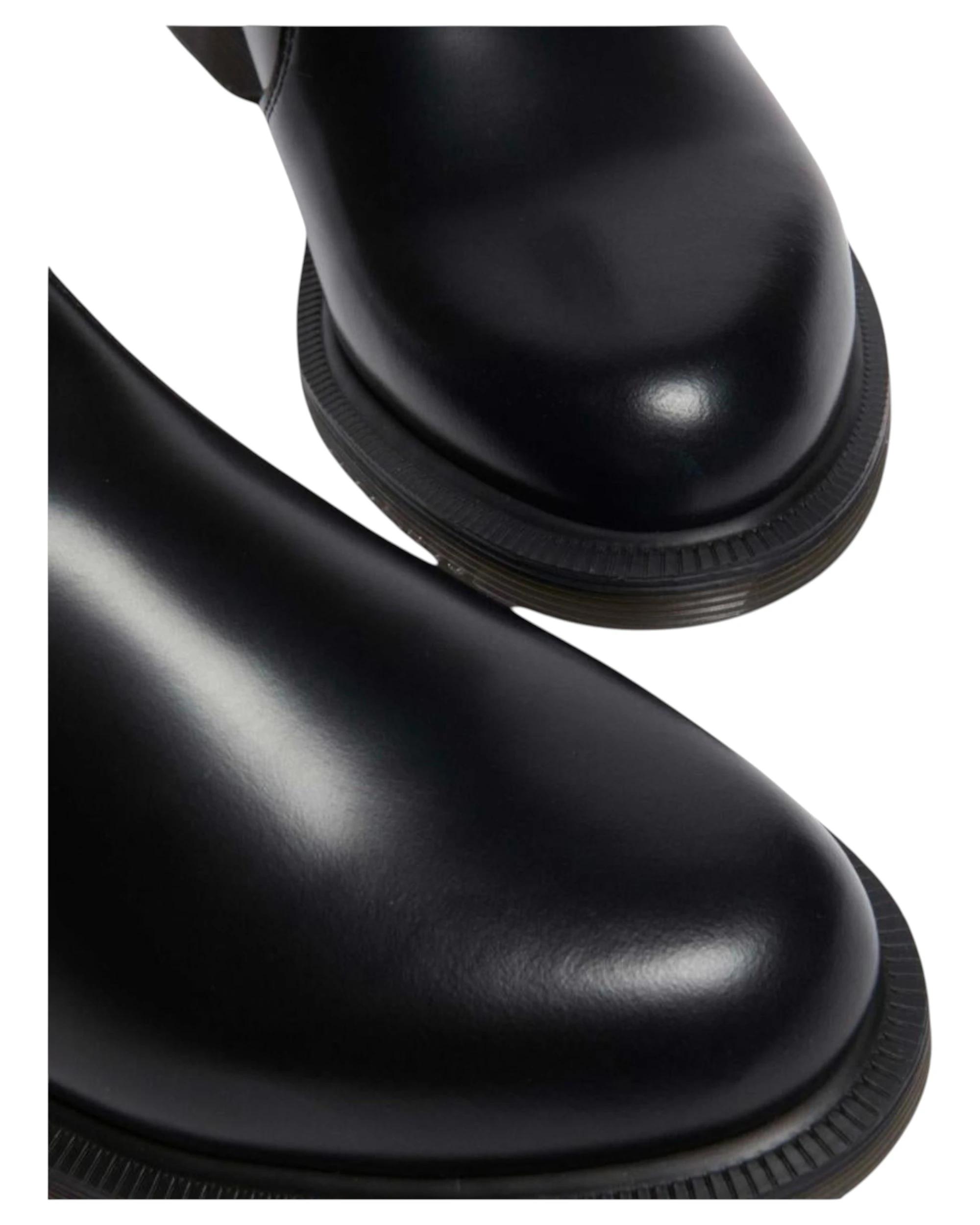 2 Dr. Martens Womens Flora Smooth Chelsea Boots BLACK POLISHED SMOOTH, 2 of 9
