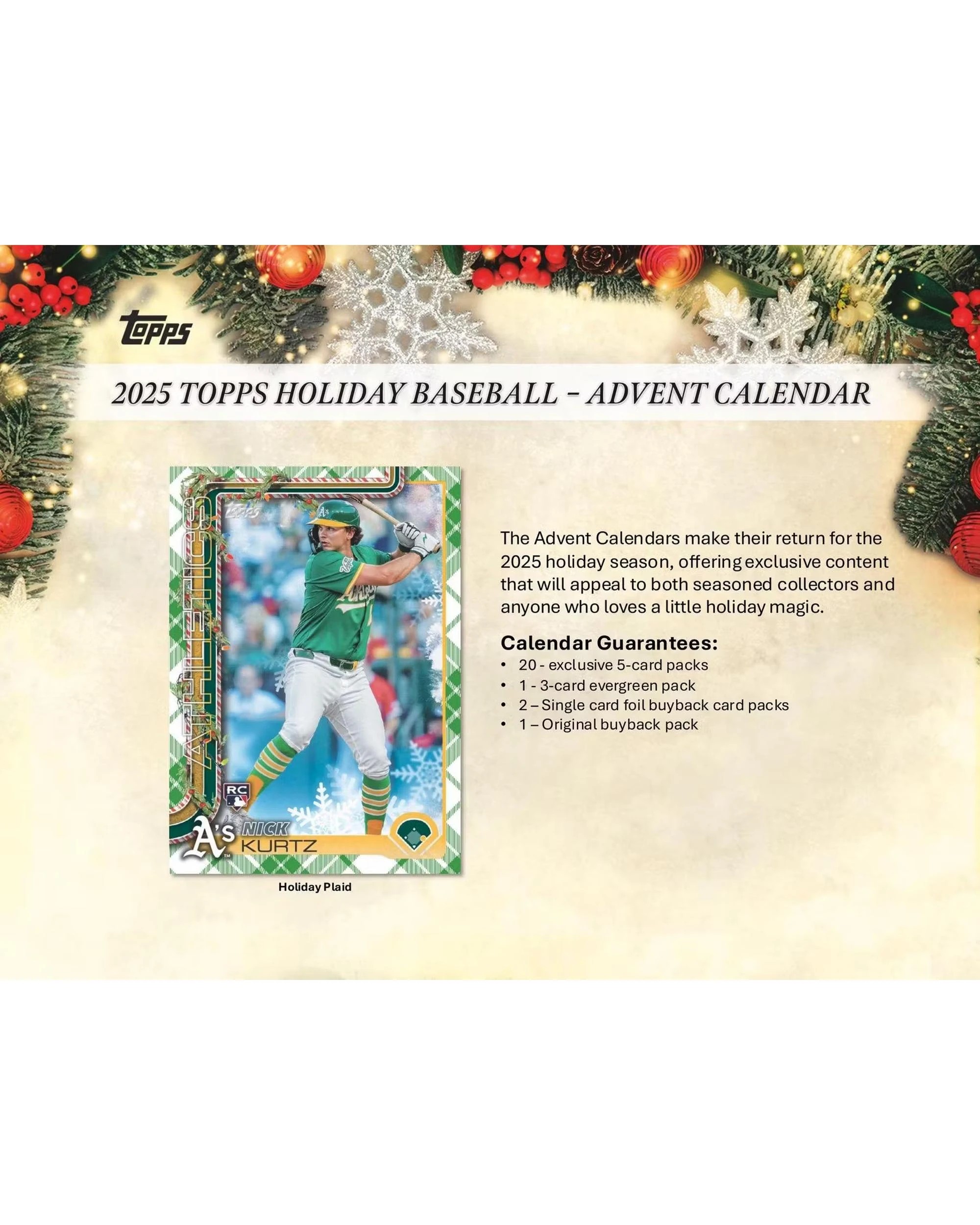 3 Topps 2025 Holiday Baseball Advent Calendar Box, 3 of 4
