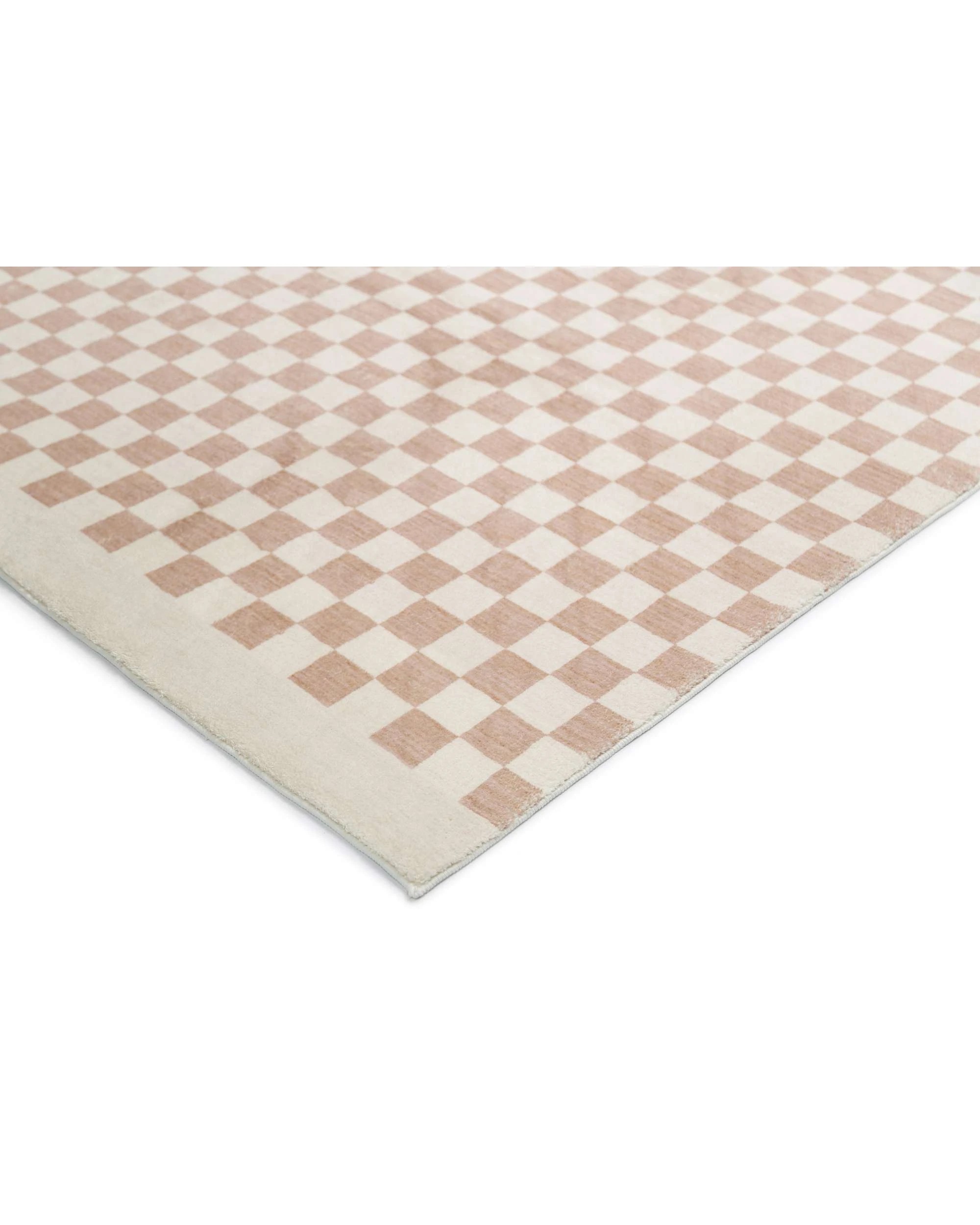 4 Loopsie Jazine Chequered Washable Rug-180cm x 120cm - White, 4 of 6