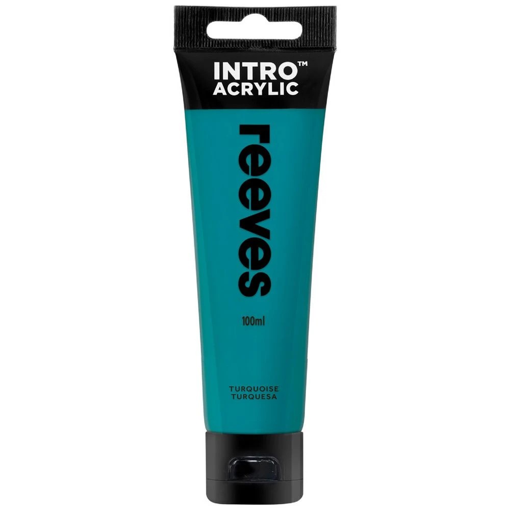 1 Reeves Intro Acrylic Paint 100mL Turquoise, 1 of 1