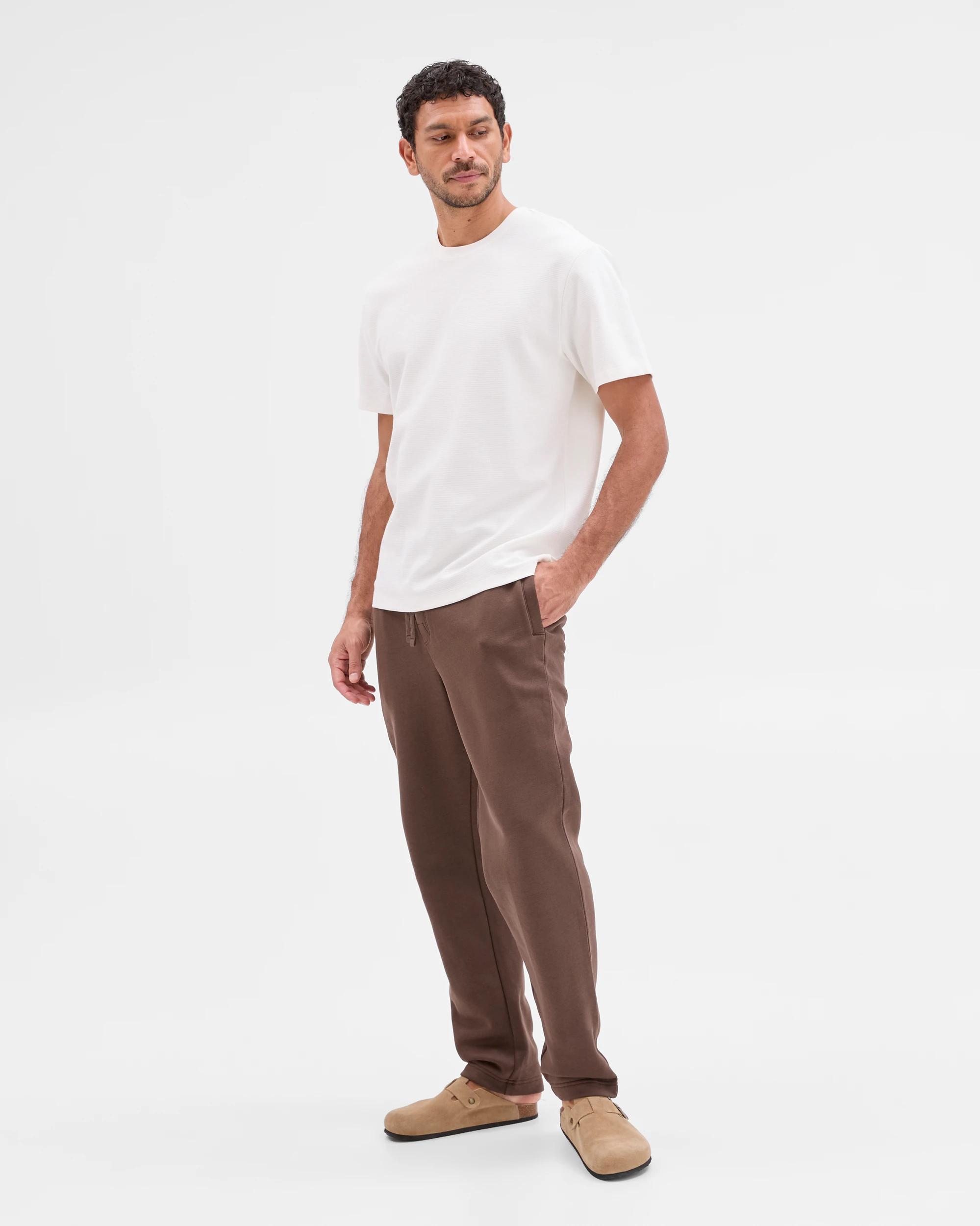 3 Target Man Australian Cotton Blend Uncuffed Trackpants CHOCOLATE, 3 of 7